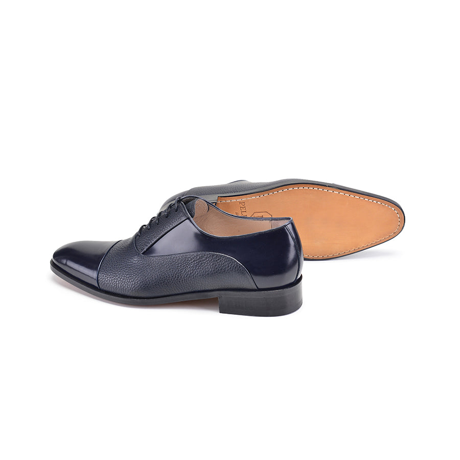 P00055 -270 Navy Cap toe deer skin