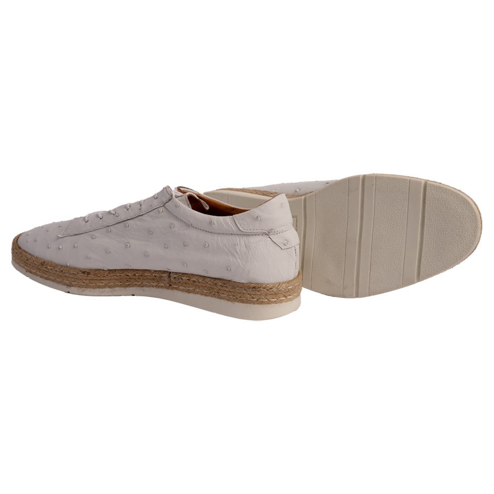 P000113 Monaco Genuine Ostrich Sport- White