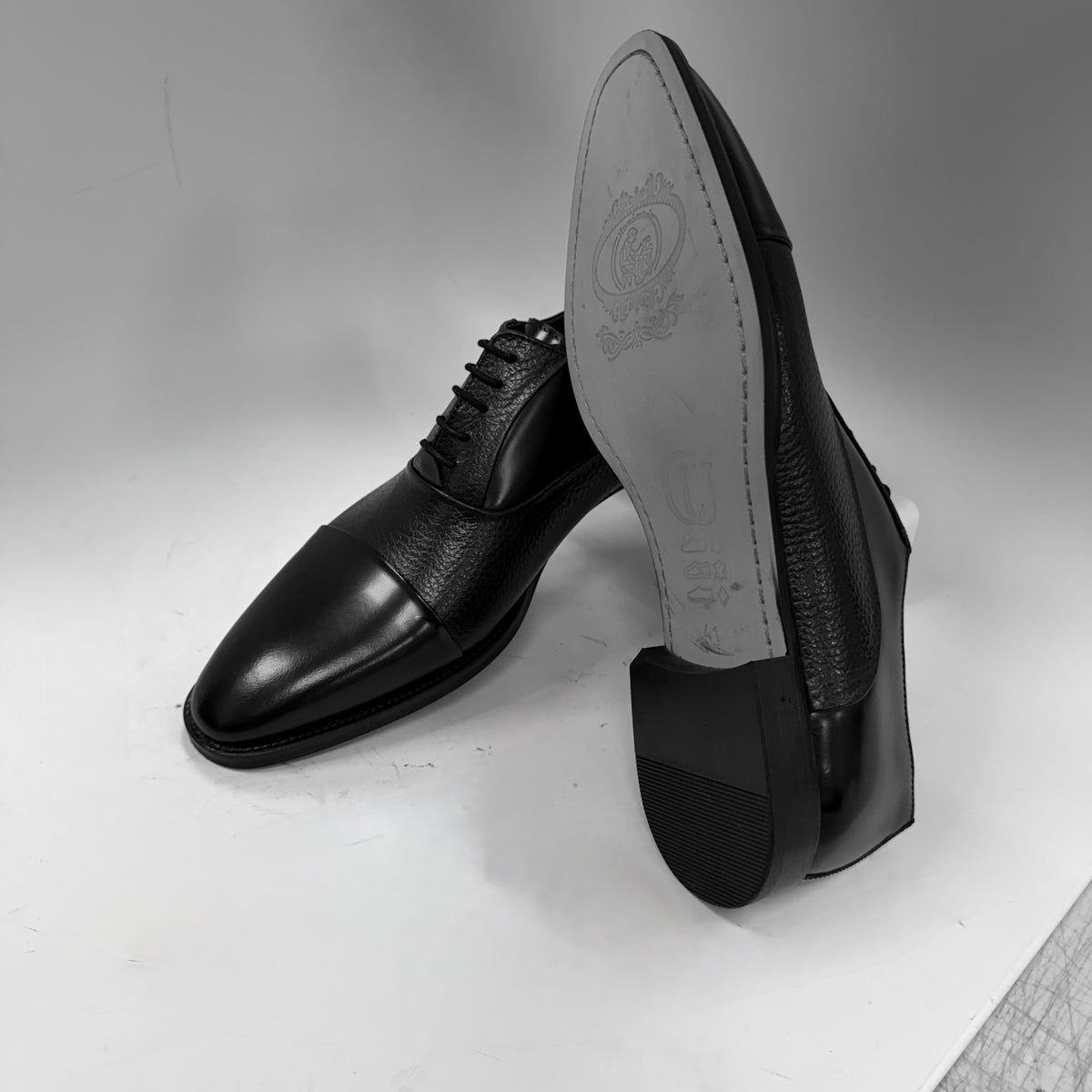 London-Black Lux Calf + Deer