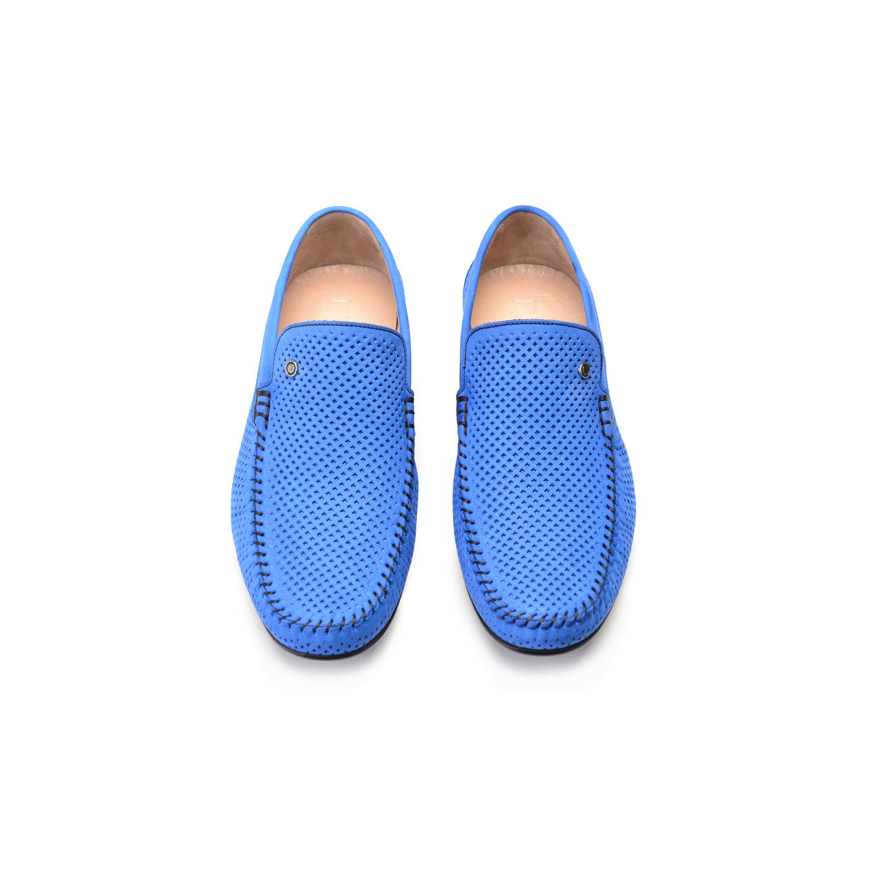 P00024- 2301 -perforated Driving shoe Blue