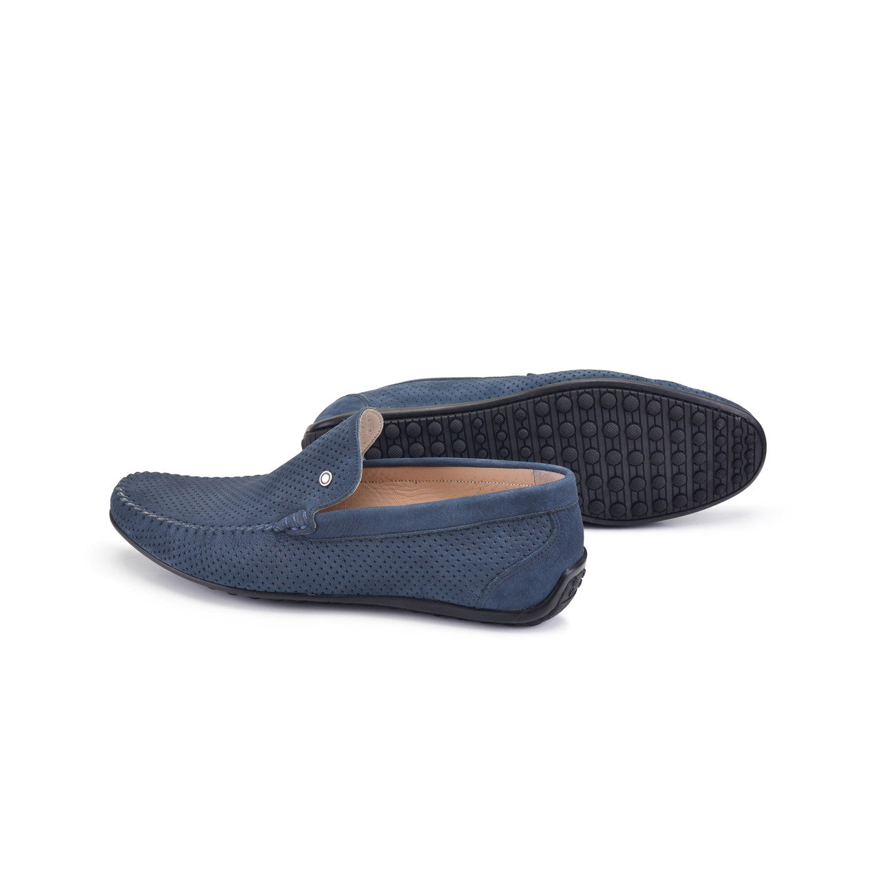 P00026- 2301 -perforated Driving shoe Navy
