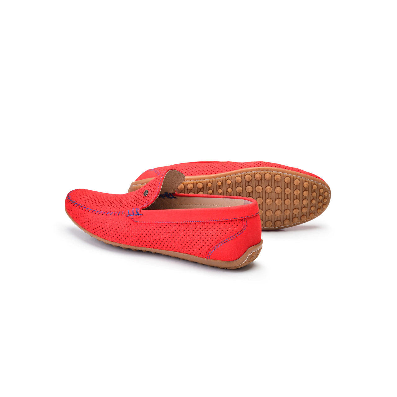 P00022- 2301 -perforated Driving shoe Red