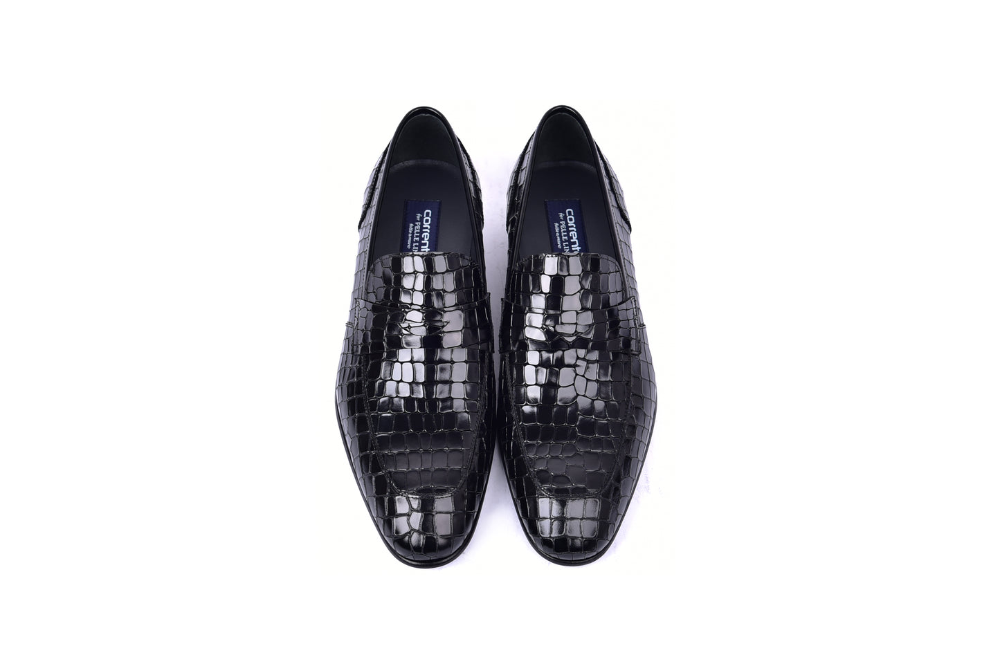 C01702-3470C Croco Leather loafer- Black