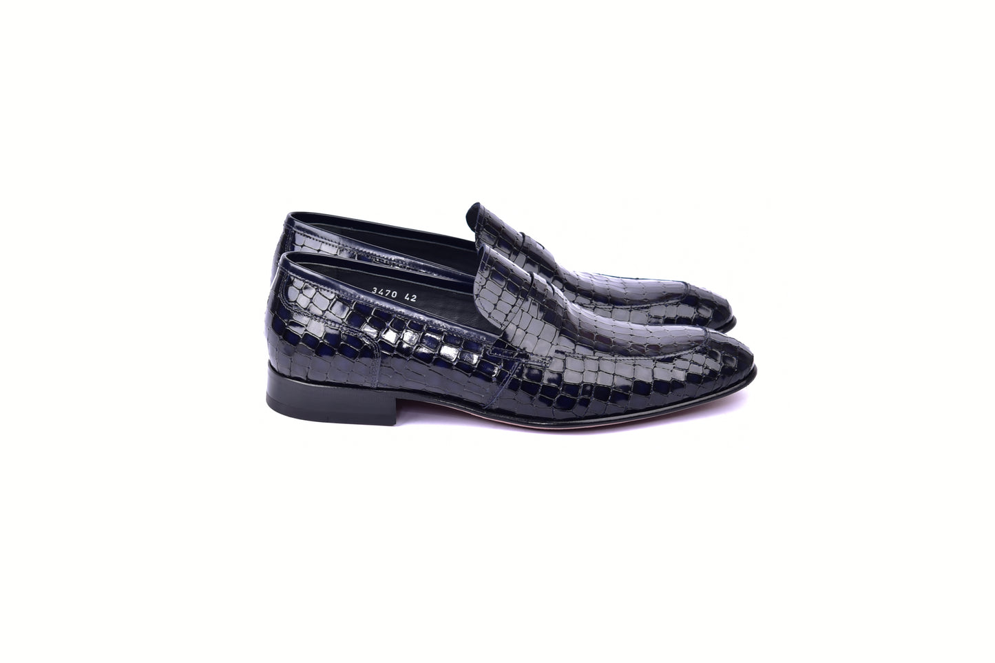 C01704-3470C Croco Leather - Dark Navy