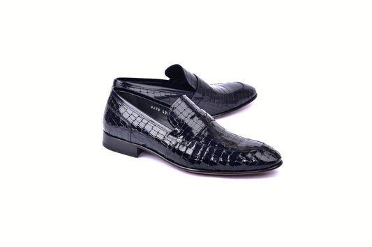 C01704-3470C Croco Leather - Dark Navy