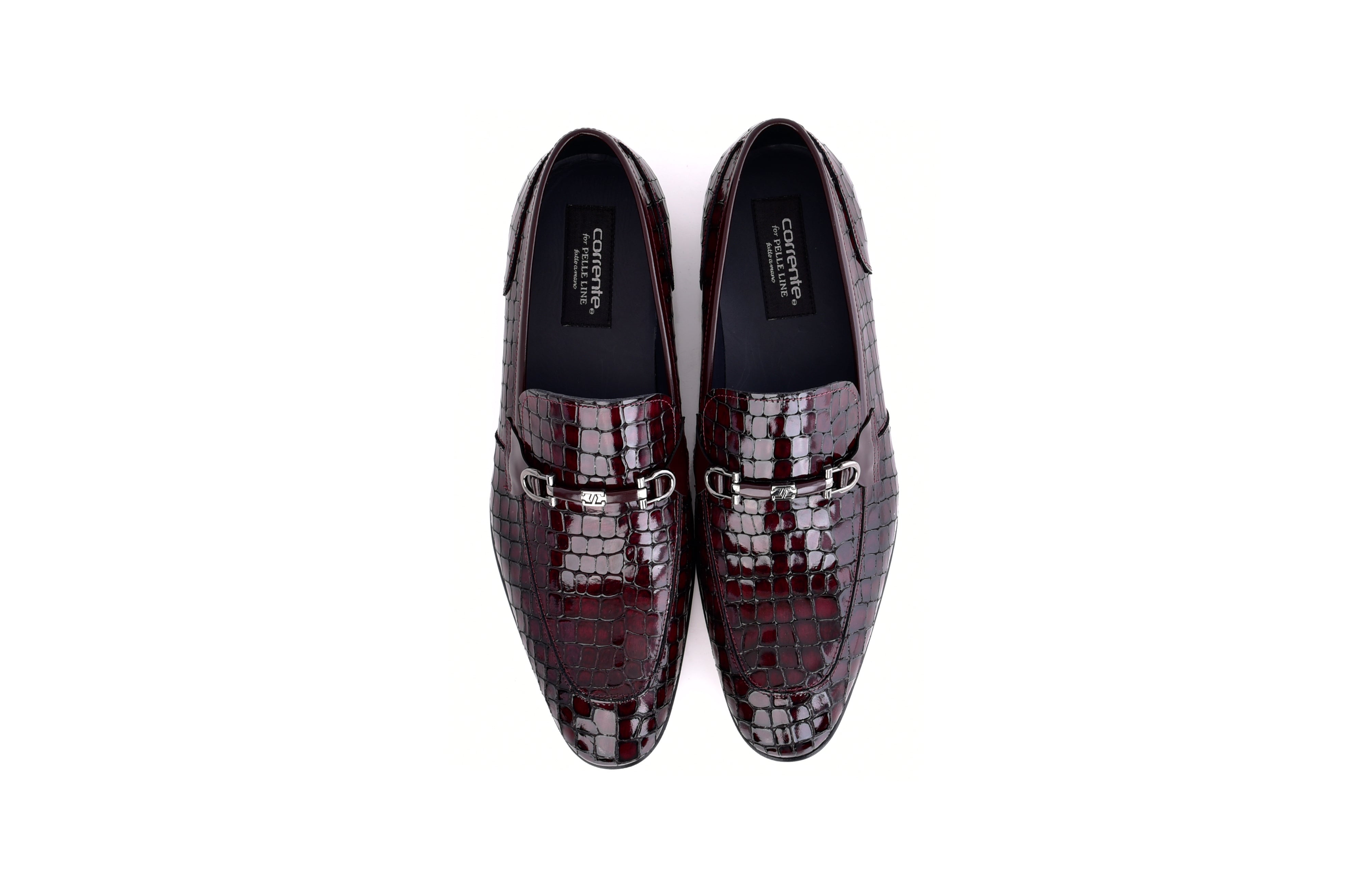 C01709-3470BC Croco Leather with Buckle-Burgundy