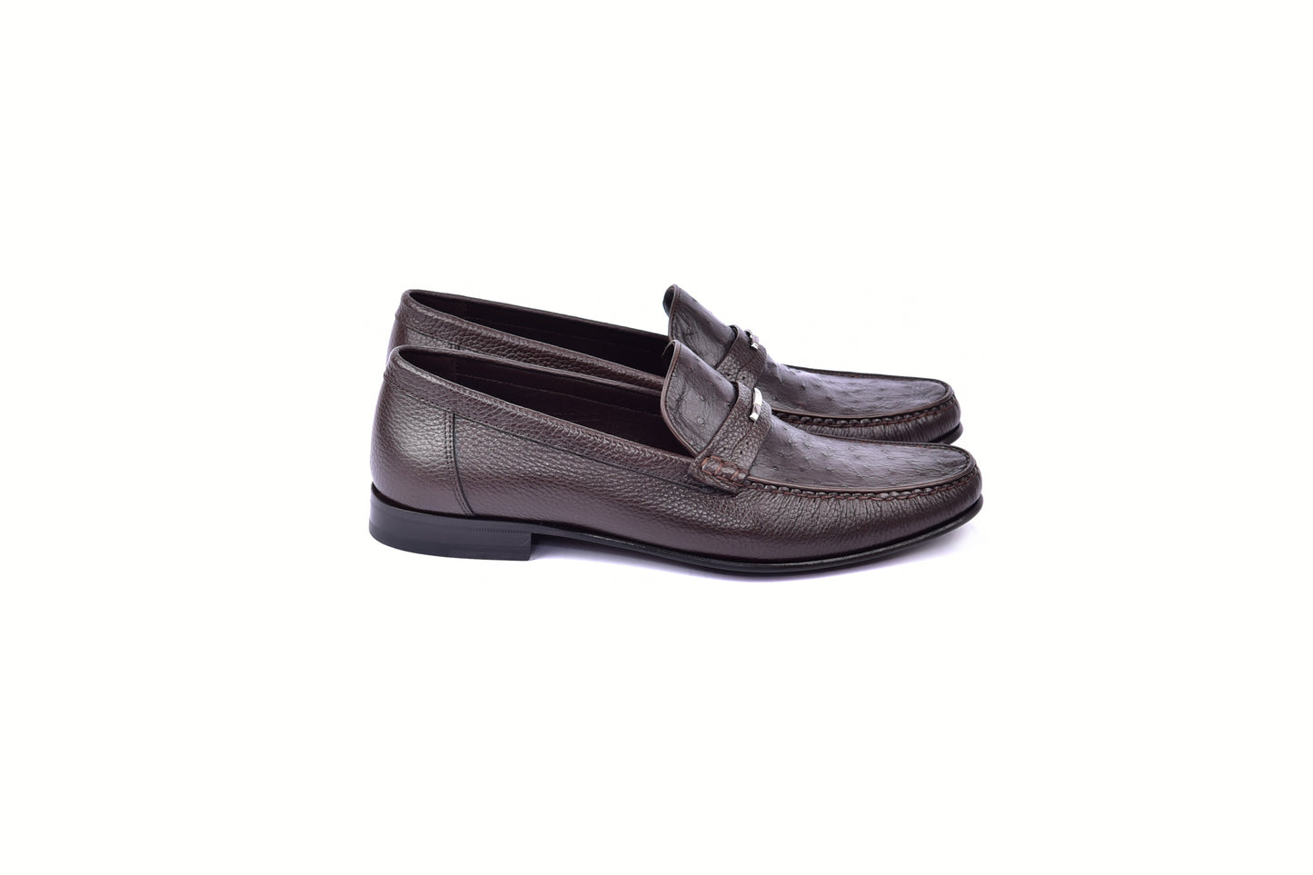 C0014054-3898Ost- Genuine Ostrich- Dark Brown