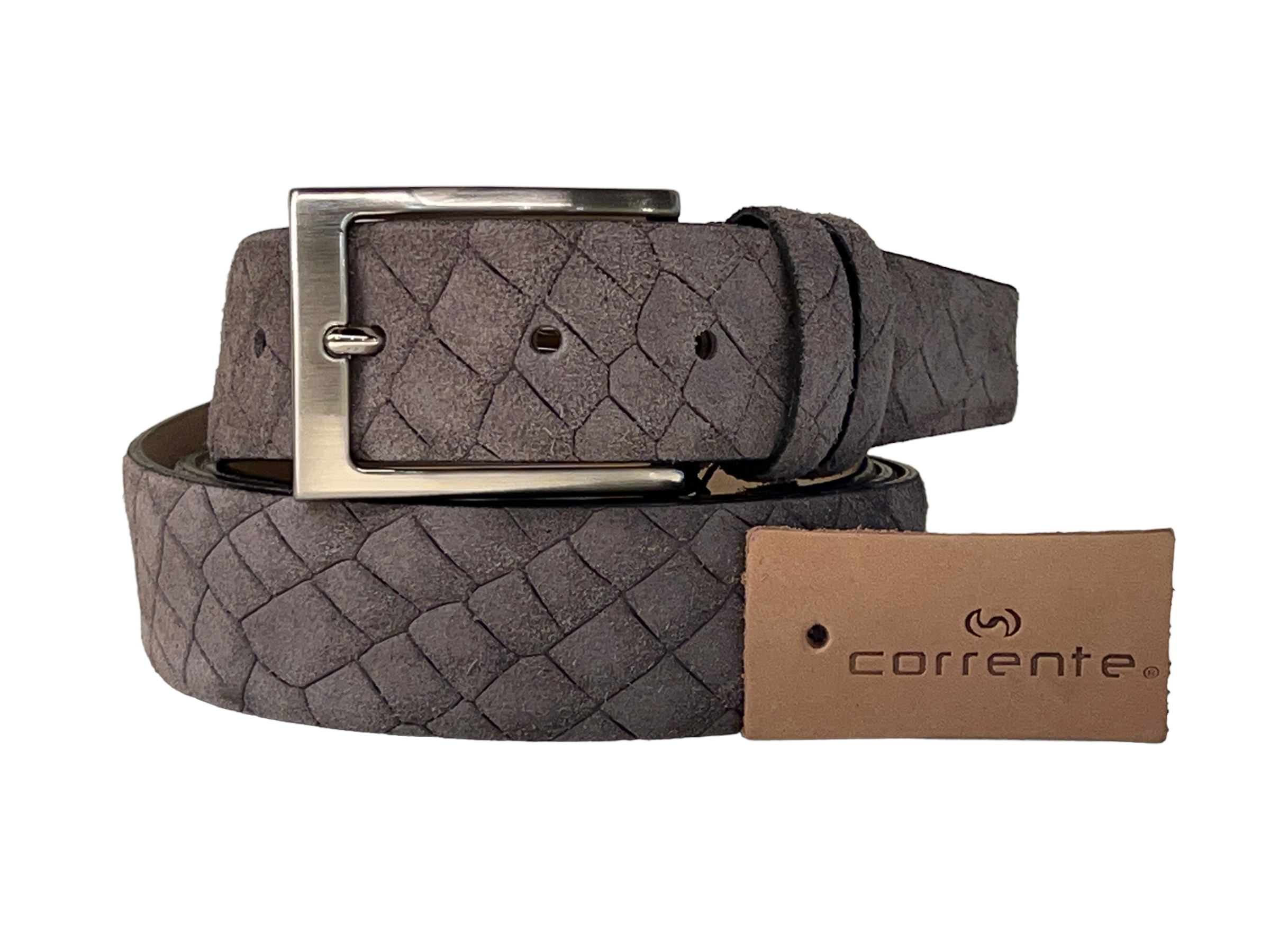 CBelt -4428C-  Suede Design Belt - Vizon