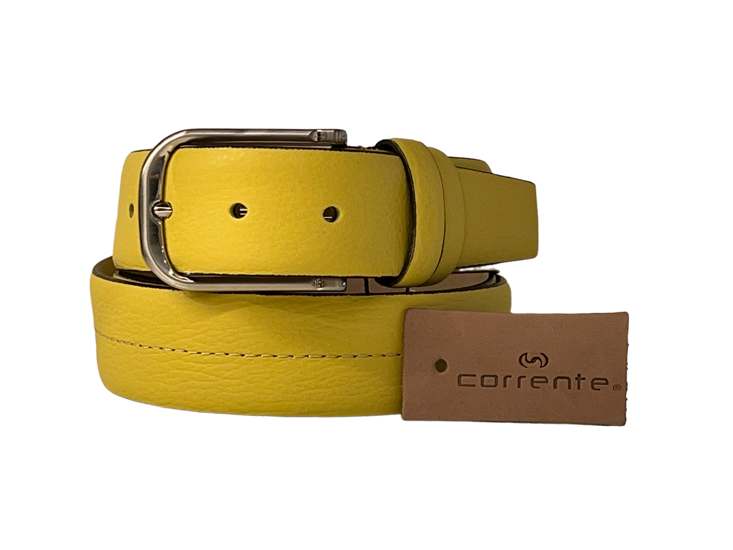 CBelt -4428-  Leather Belt - Yellow