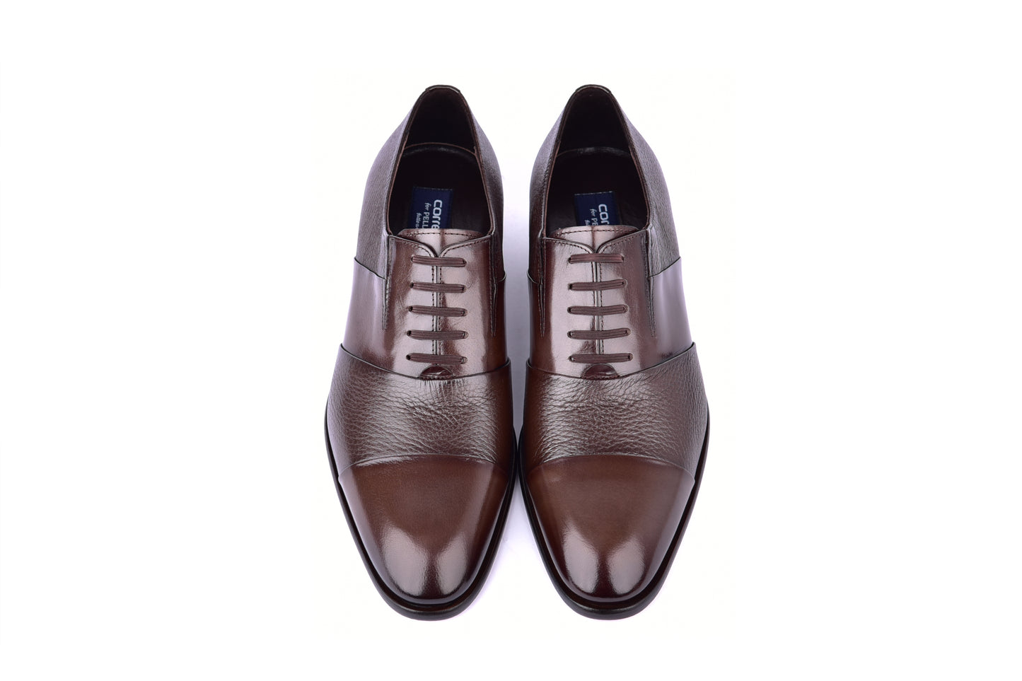 C0144-5691 Cap Toe Tie-less deer skin- Brown