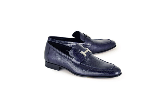 C02001-5760 H buckle Vita Calf Skin- Navy