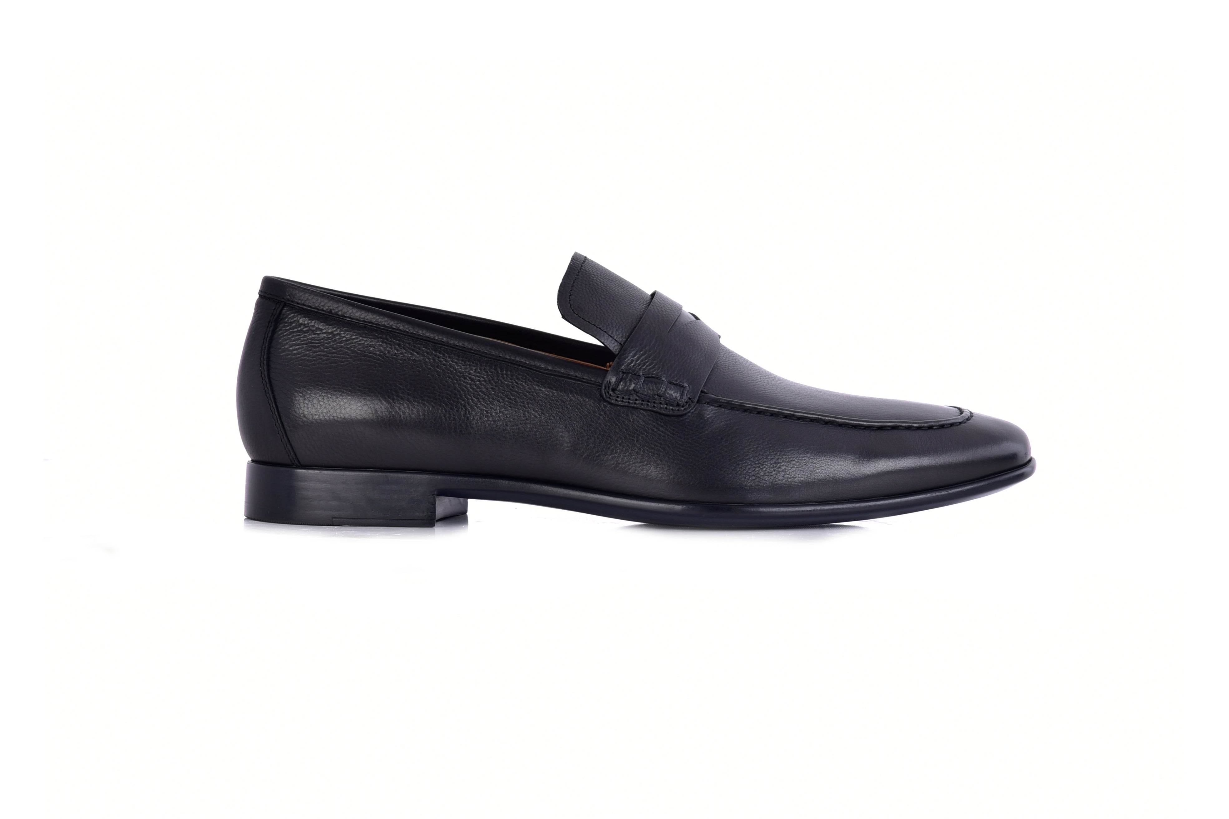 C000132-6074 Grain leather penny Loafer-Black