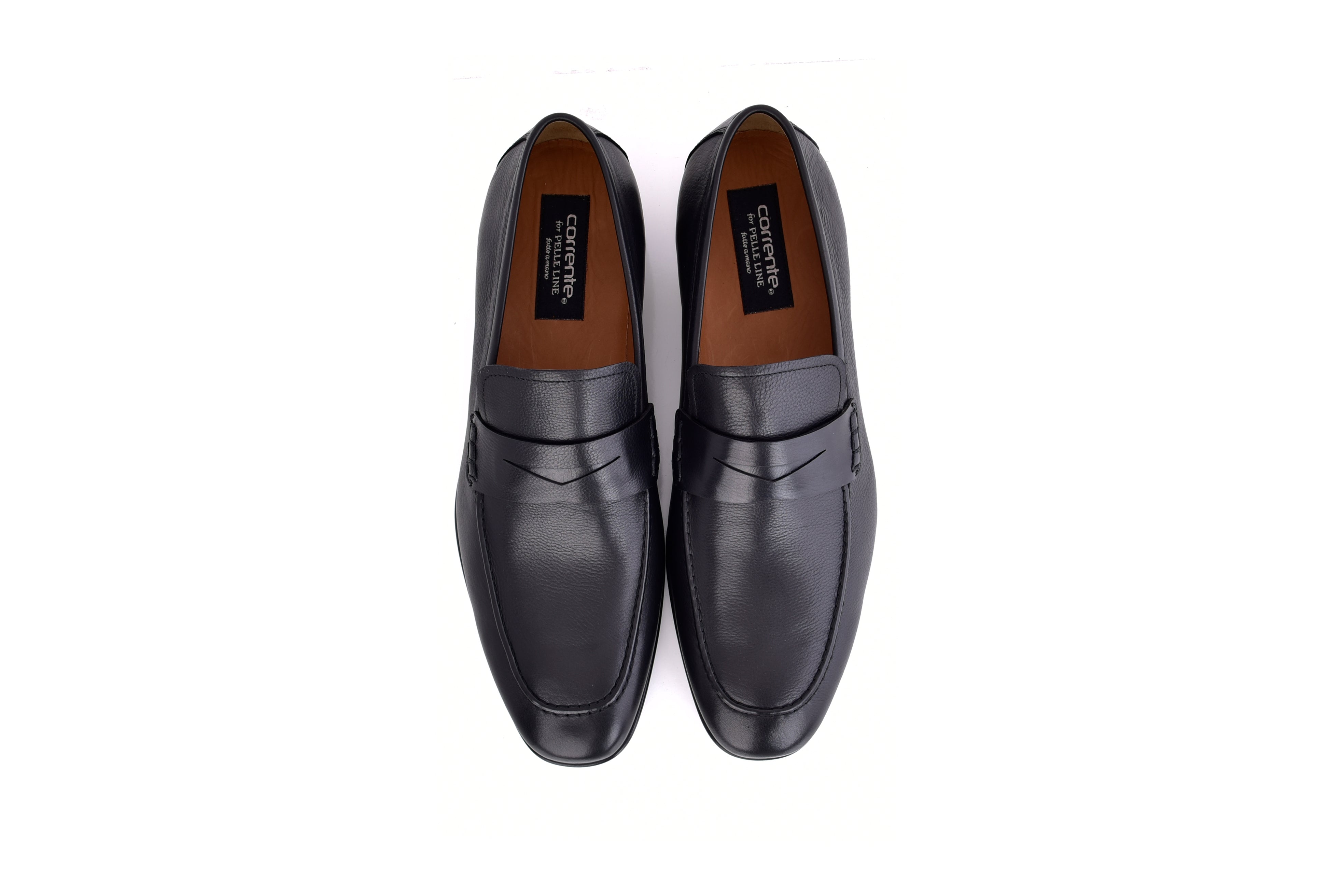 C000132-6074 Grain leather penny Loafer-Black