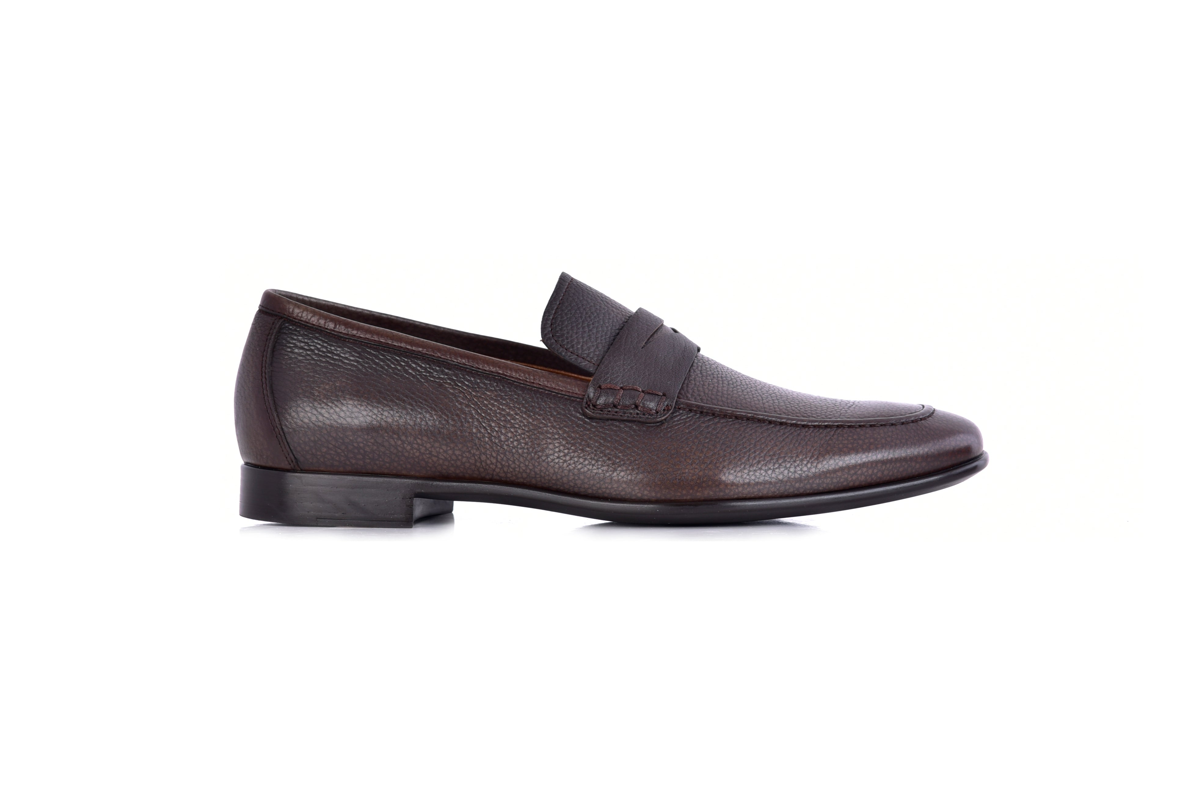 C000133-6074 Grain leather penny Loafer-Brown