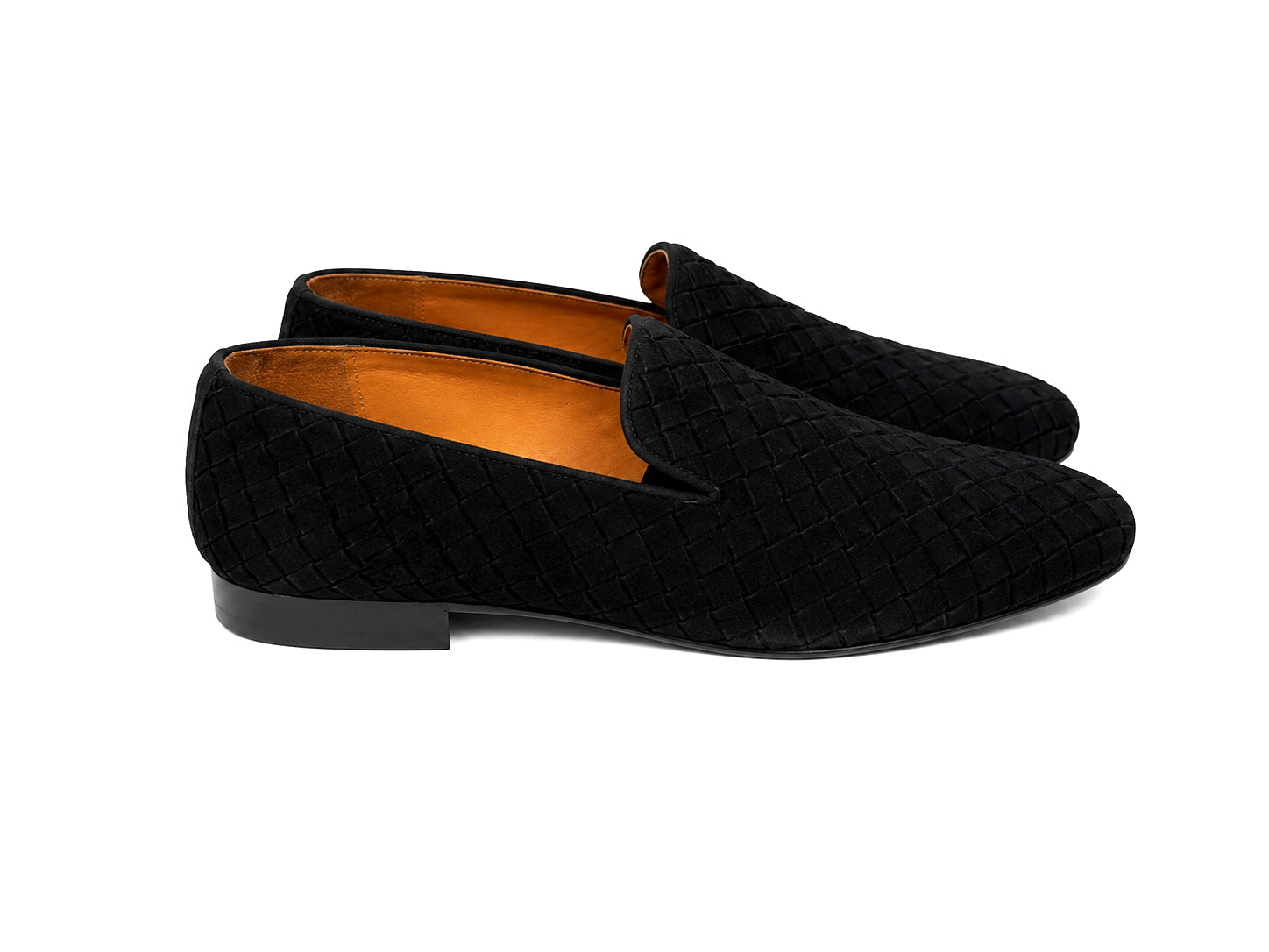 CU0001 -6615S Hand-Woven Veneta- Black Suede