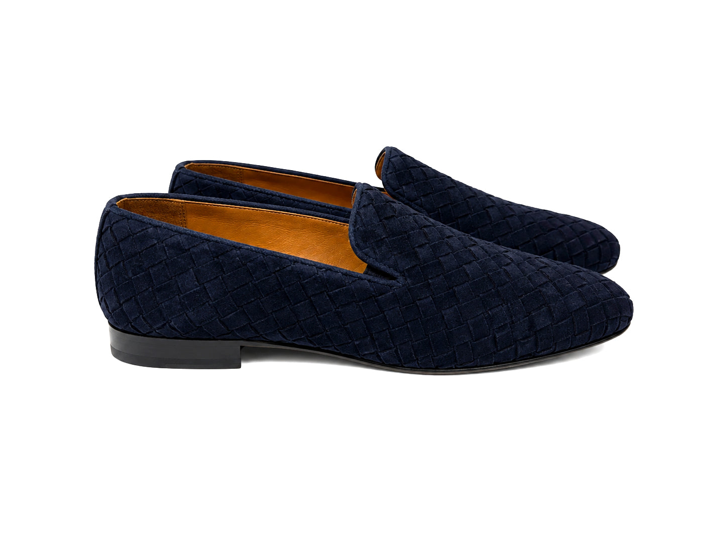 CU00012 -6615S Hand-Woven Veneta- Navy Suede