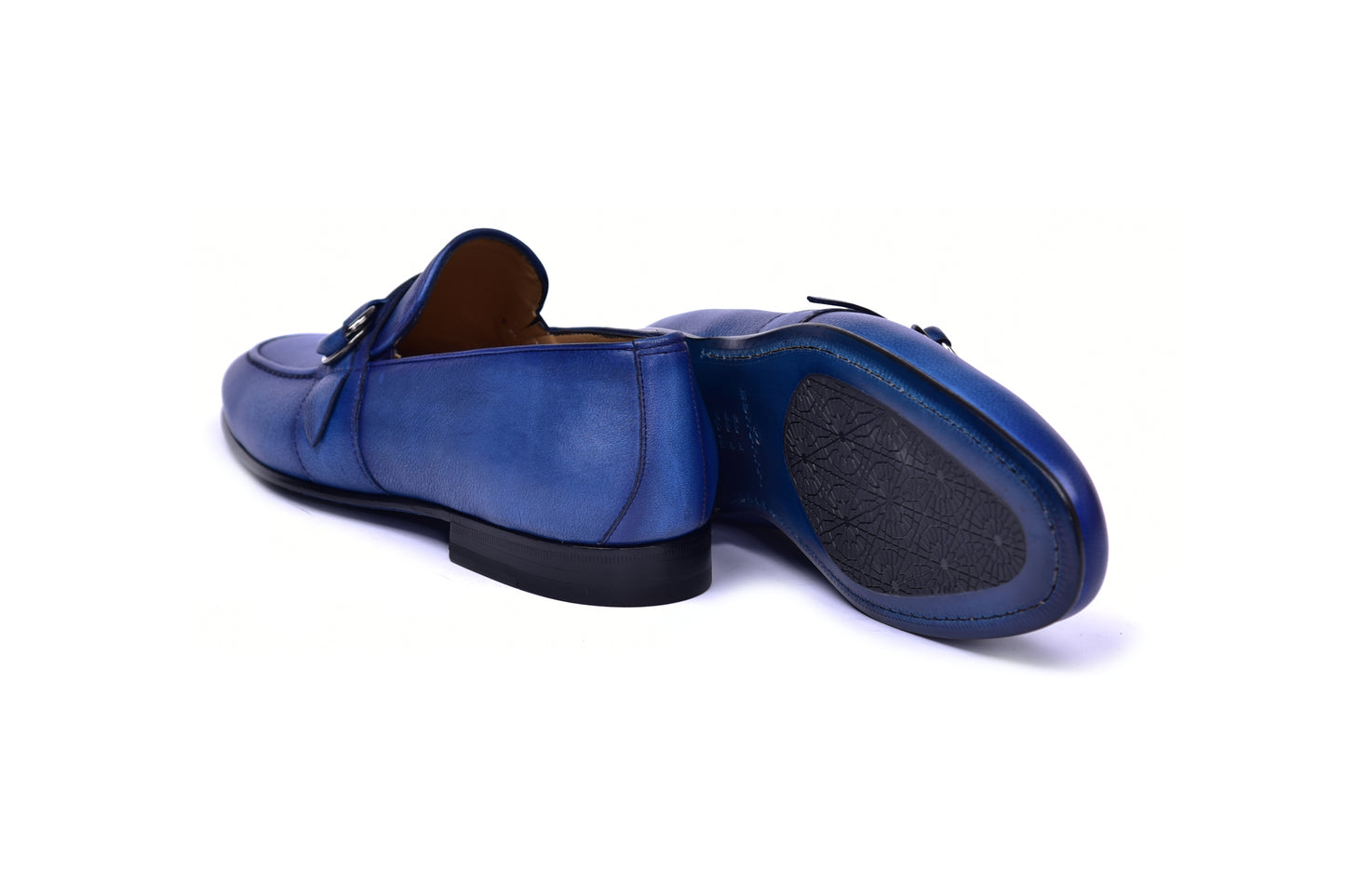 C0010- 6628 Side Buckle Loafer -Blue