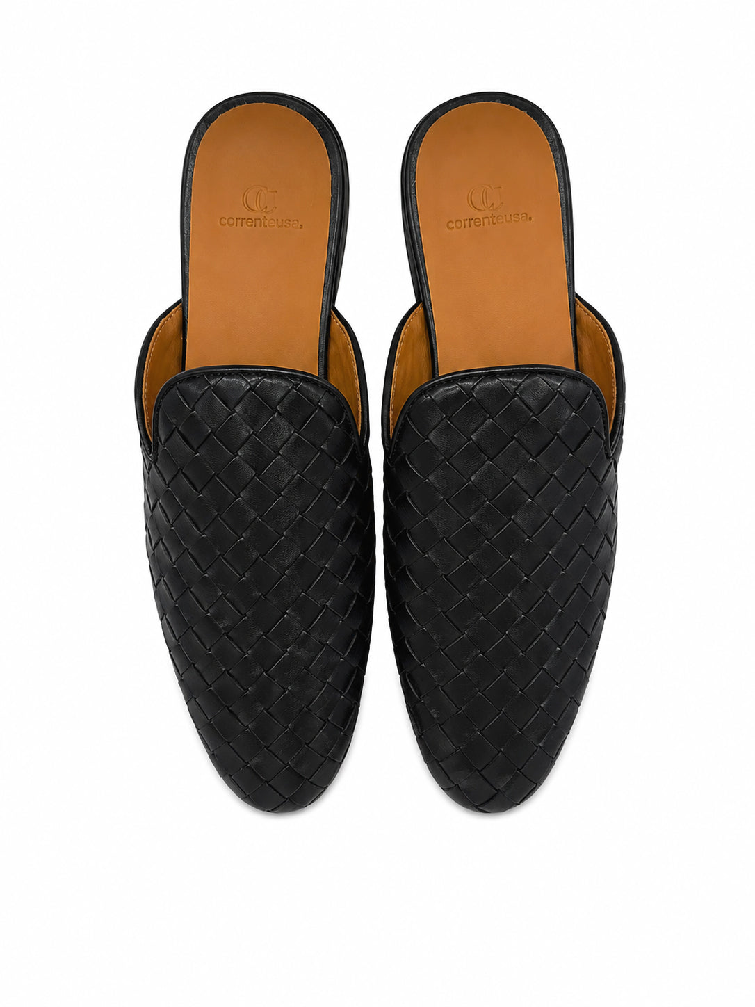 CU00018 -7055 Hand-Woven Mule- Black
