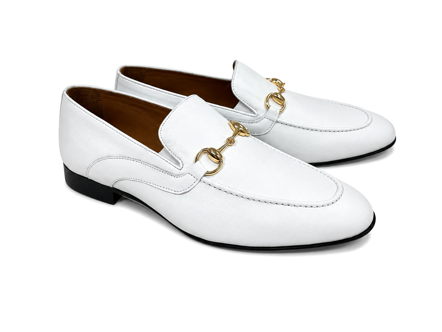 CU00026 -7195 Bit buckle loafer- white