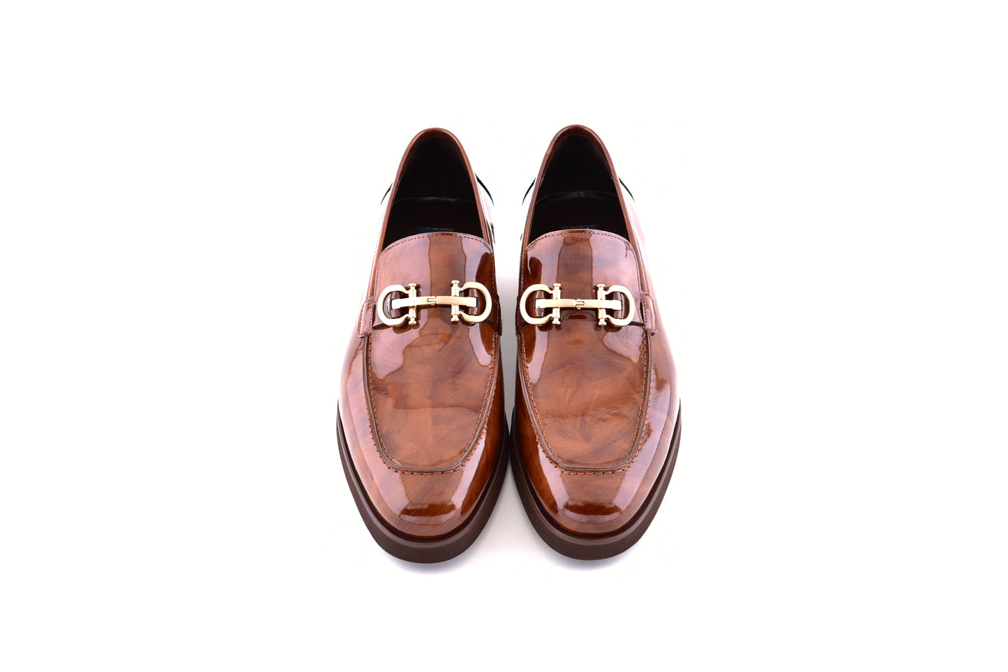 C0001208- 7249  loafer with gold buckle - Marble Tan