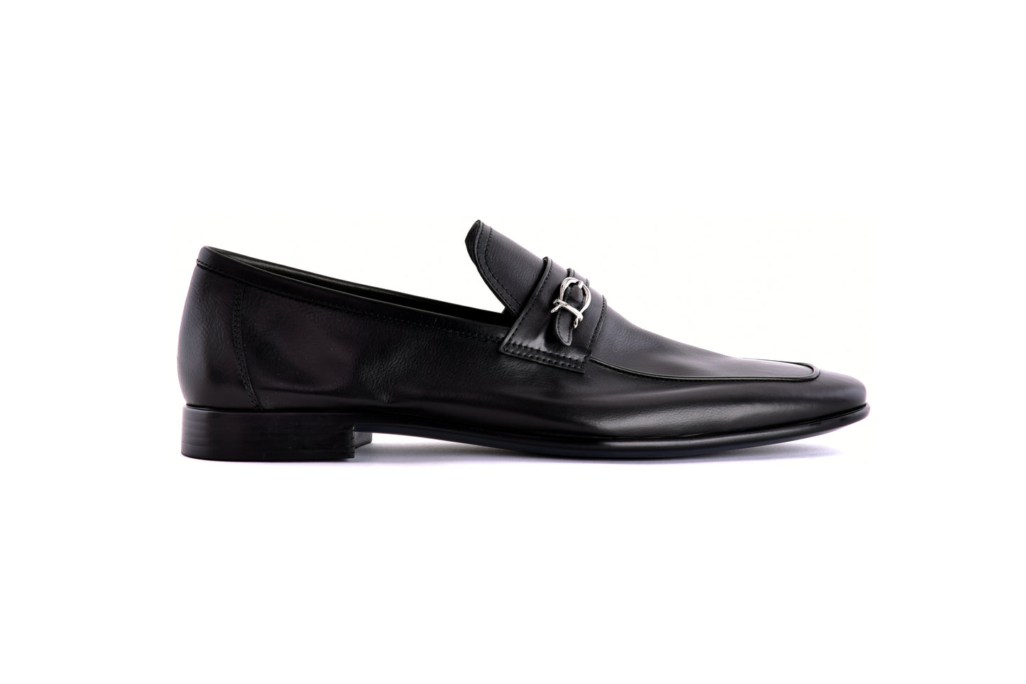 C0001117-7256 Side buckle loafer- Black