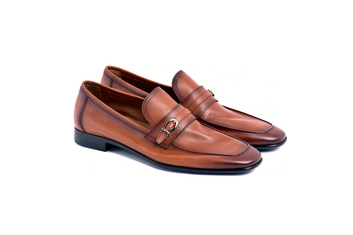 C0001118-7256 Side buckle loafer- Tan