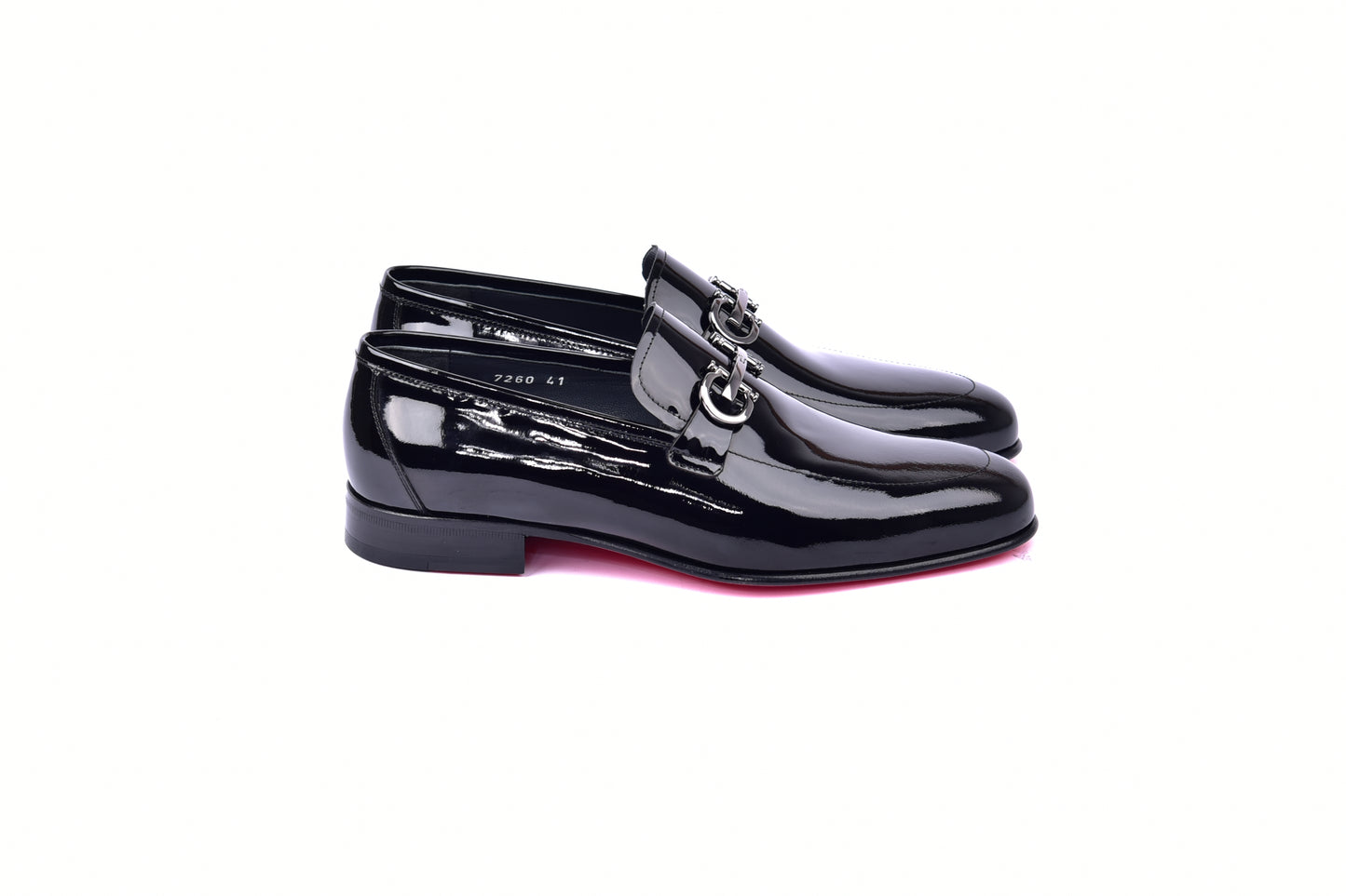 C00012- 7260 Formal loafer with silver buckle - black