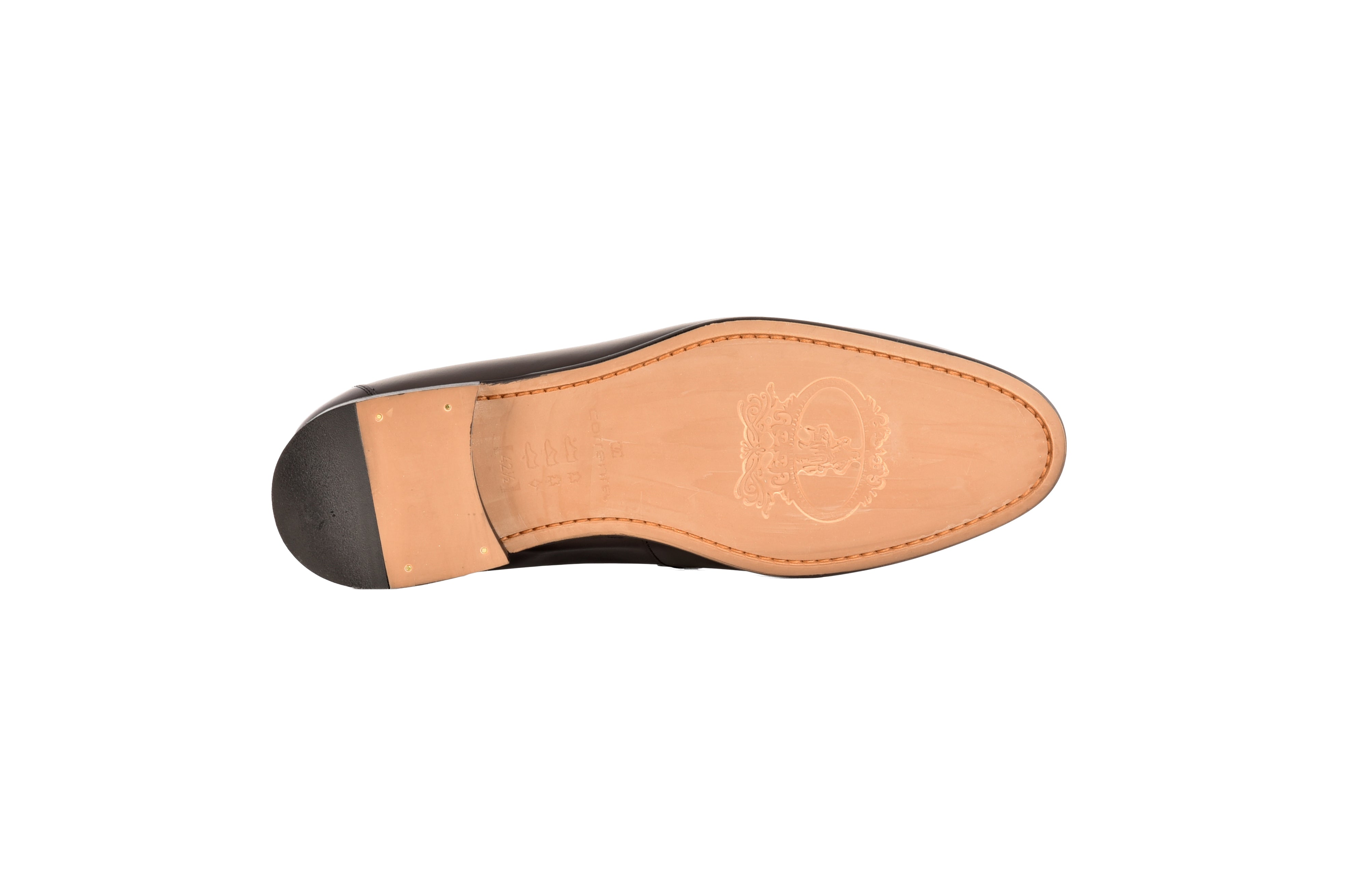 C0121-7260 loafer with silver buckle-Black