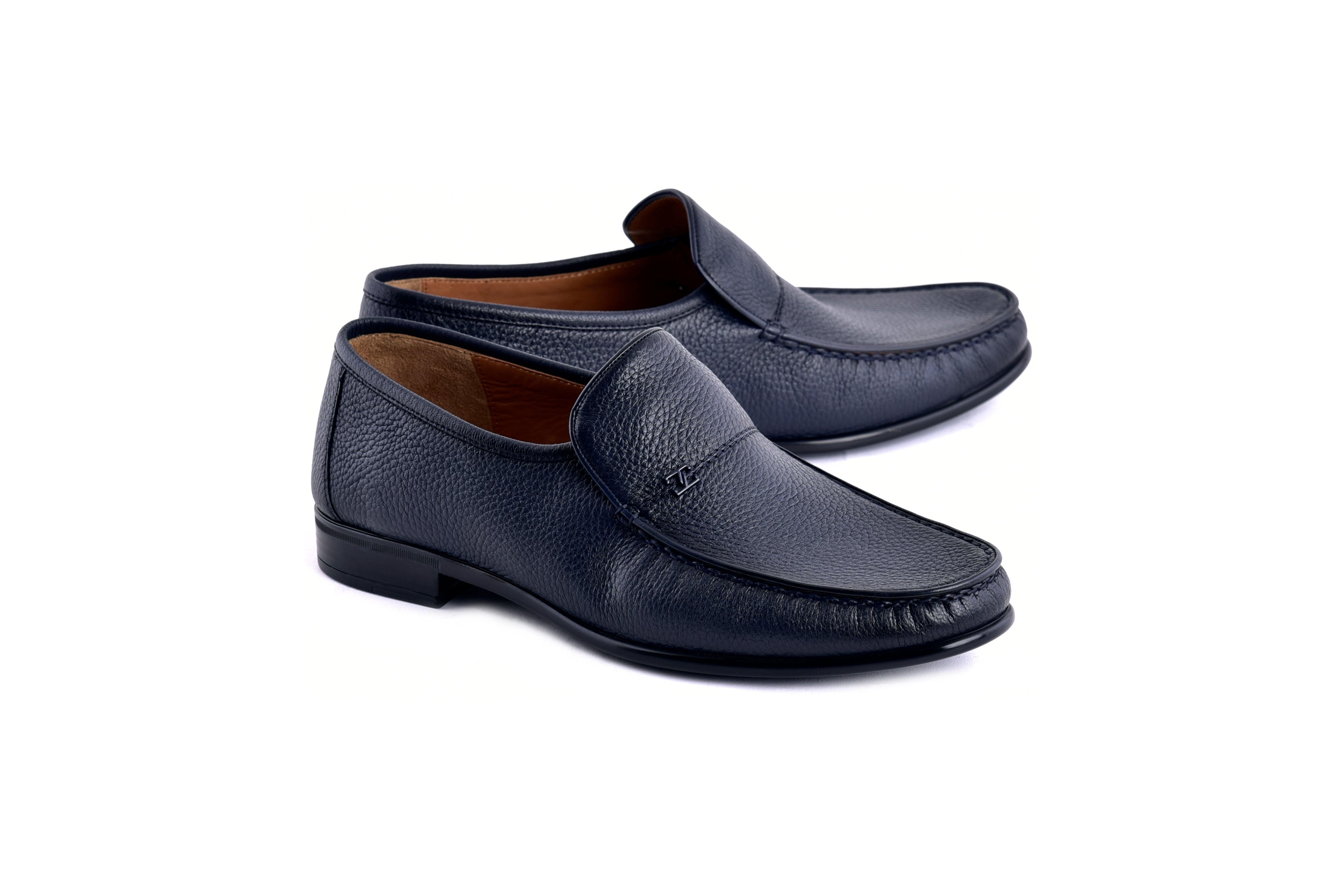 C000142-7806 Deer Skin Loafer- Navy