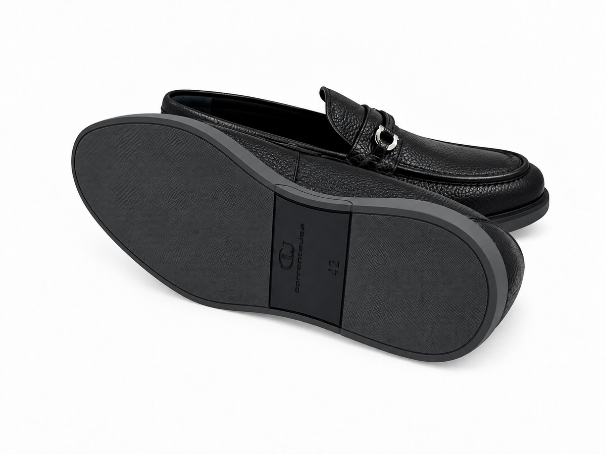 CU00039 -8329 Deers skin Loafer- Black