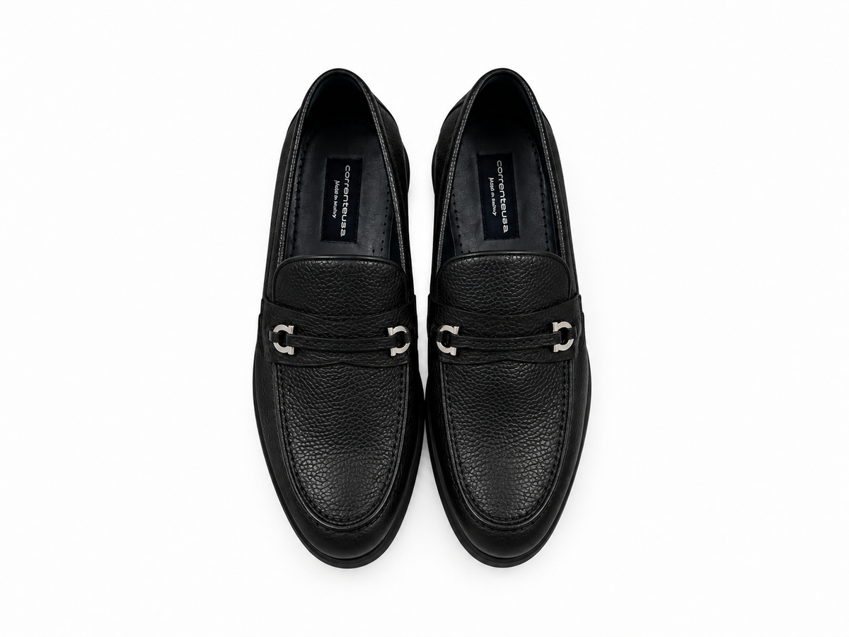 CU00039 -8329 Deers skin Loafer- Black