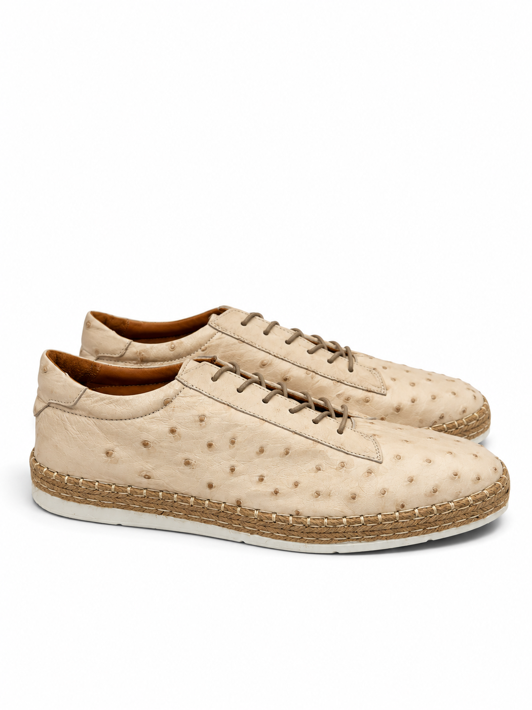P010 Monaco Genuine Ostrich Sport- Bone