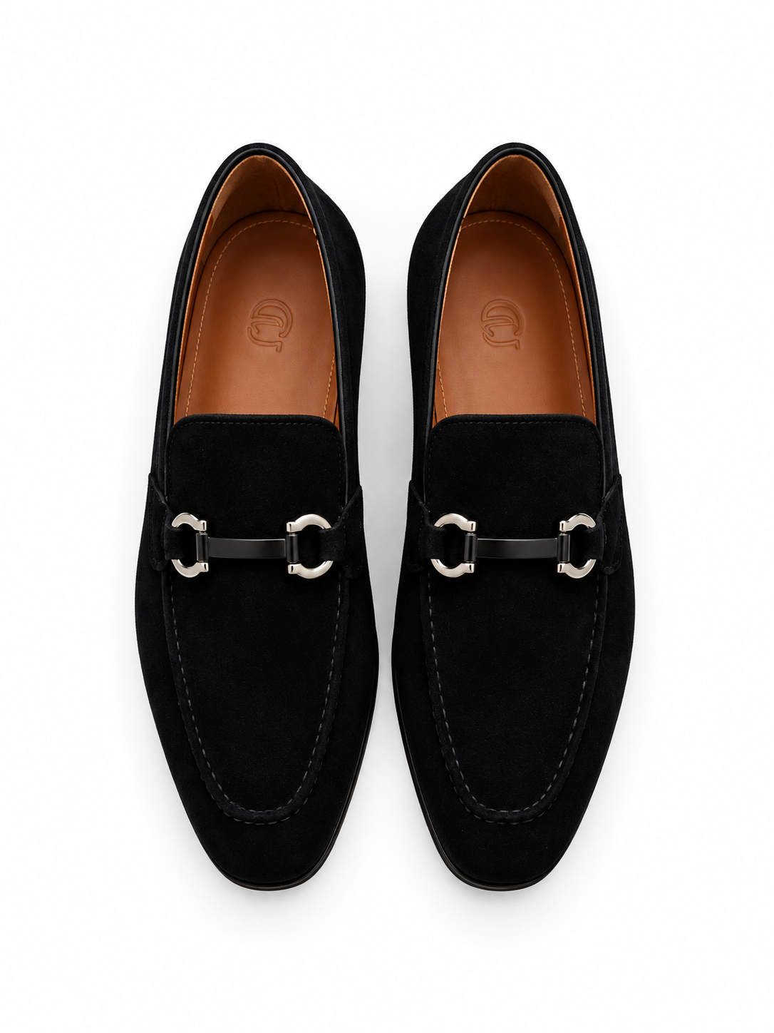 P0010 -Doral Buckle Loafer- Black Suede