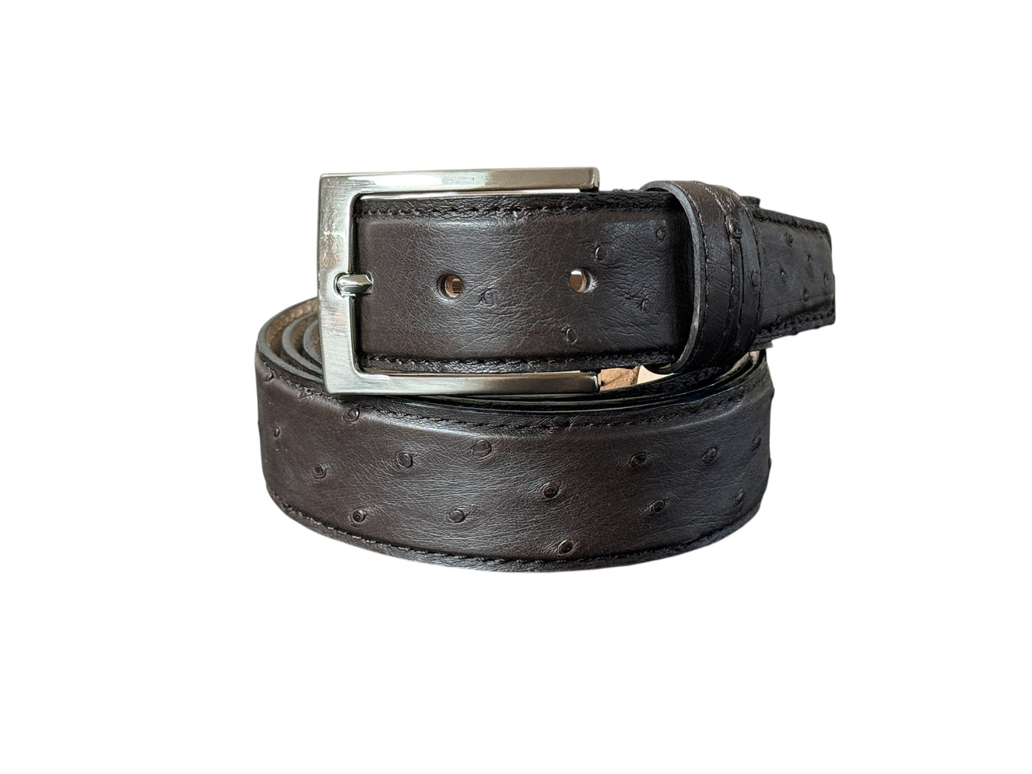CBelt -Genuine Ostrich Belt- Brown