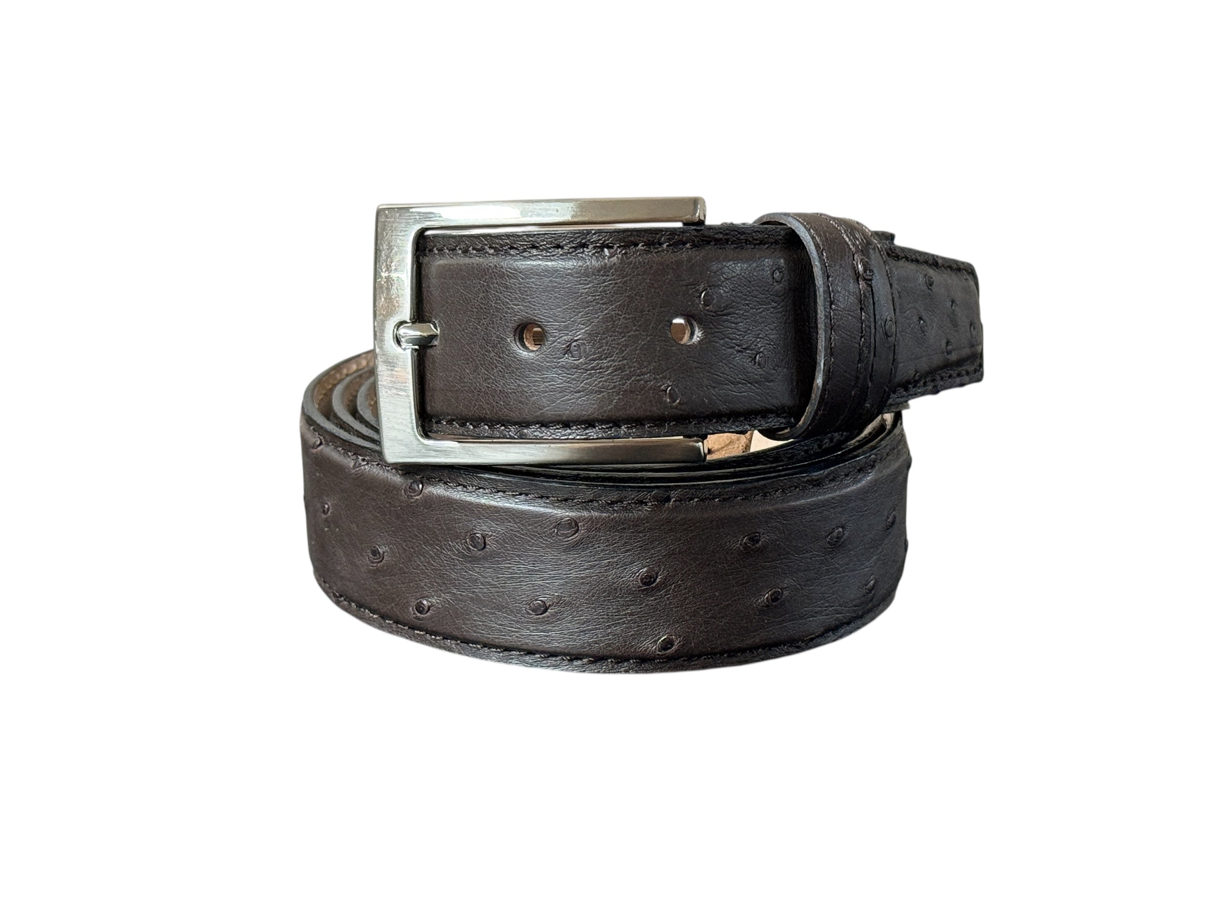 CBelt -Genuine Ostrich Belt- Brown