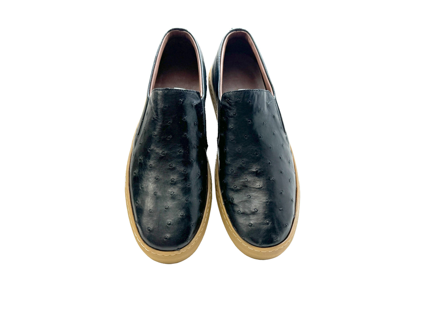 P01302 Grafton Genuine Ostrich Fashion Loafer- Navy