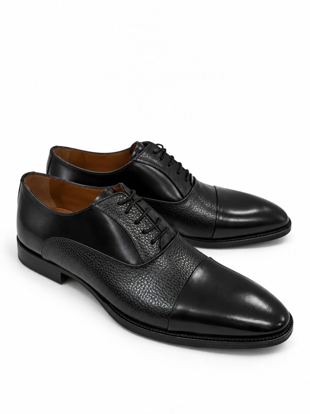 CU0004 -London Cap toe Deer skin- Black