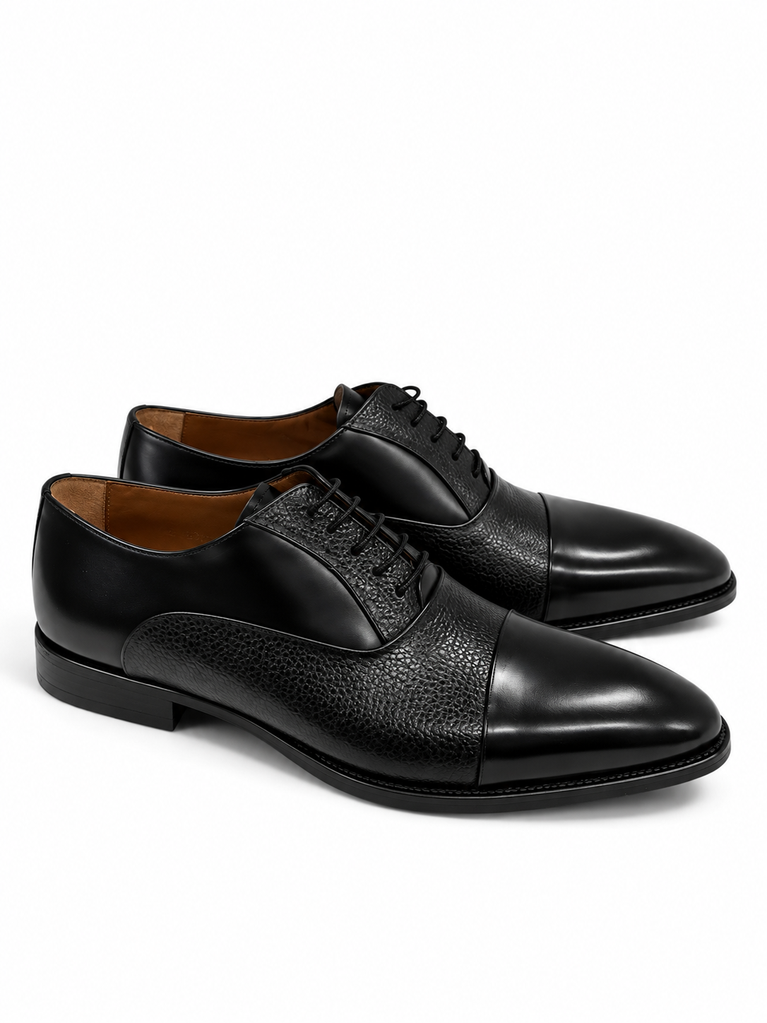 CU0004 -London Cap toe Deer skin- Black
