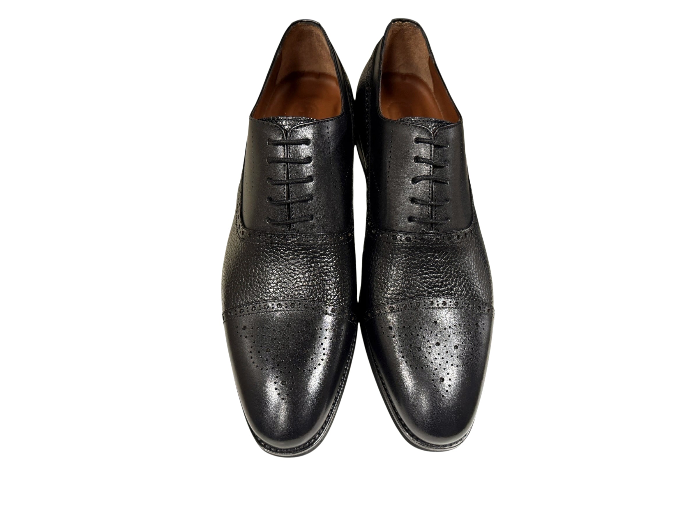 P0005226 -Lord -Cap toe Perforated -Black