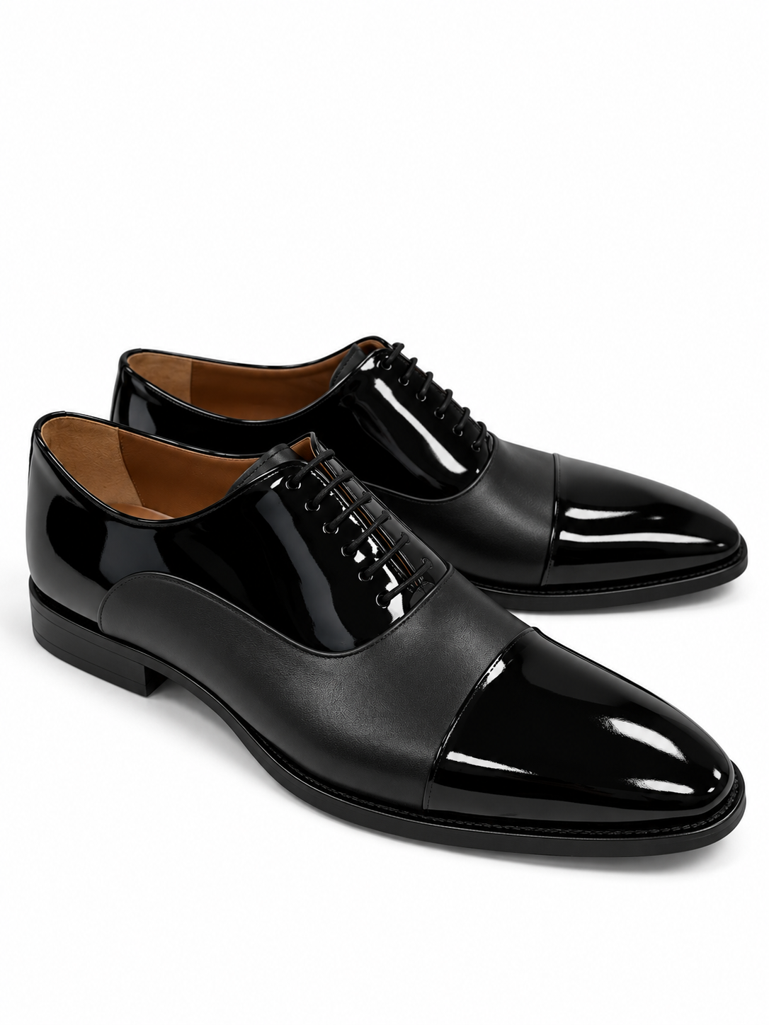CU00041 -Opra Cap toe formal shoe-Black