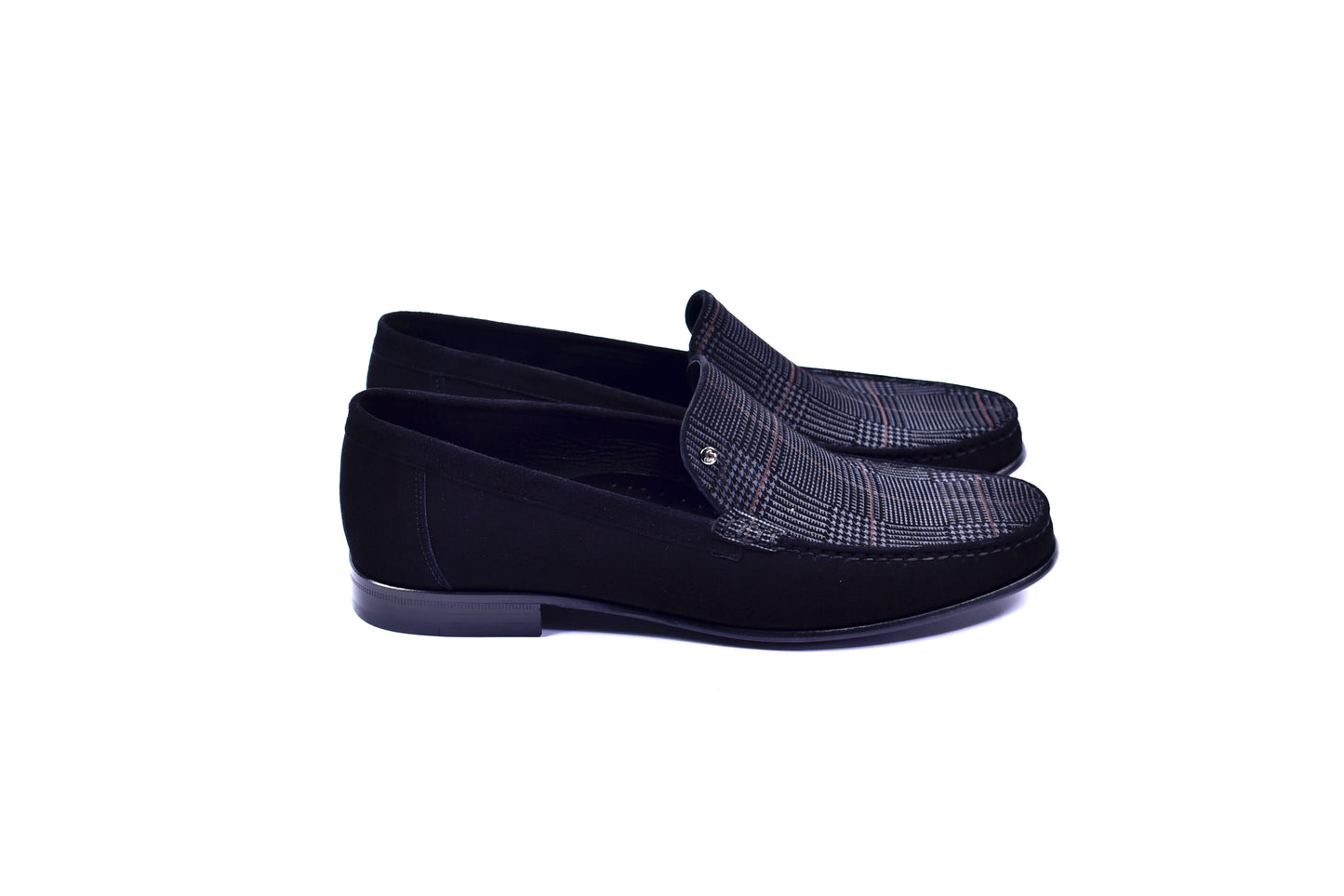C0014058-3898S Suede Hand-sewn loafer- Black