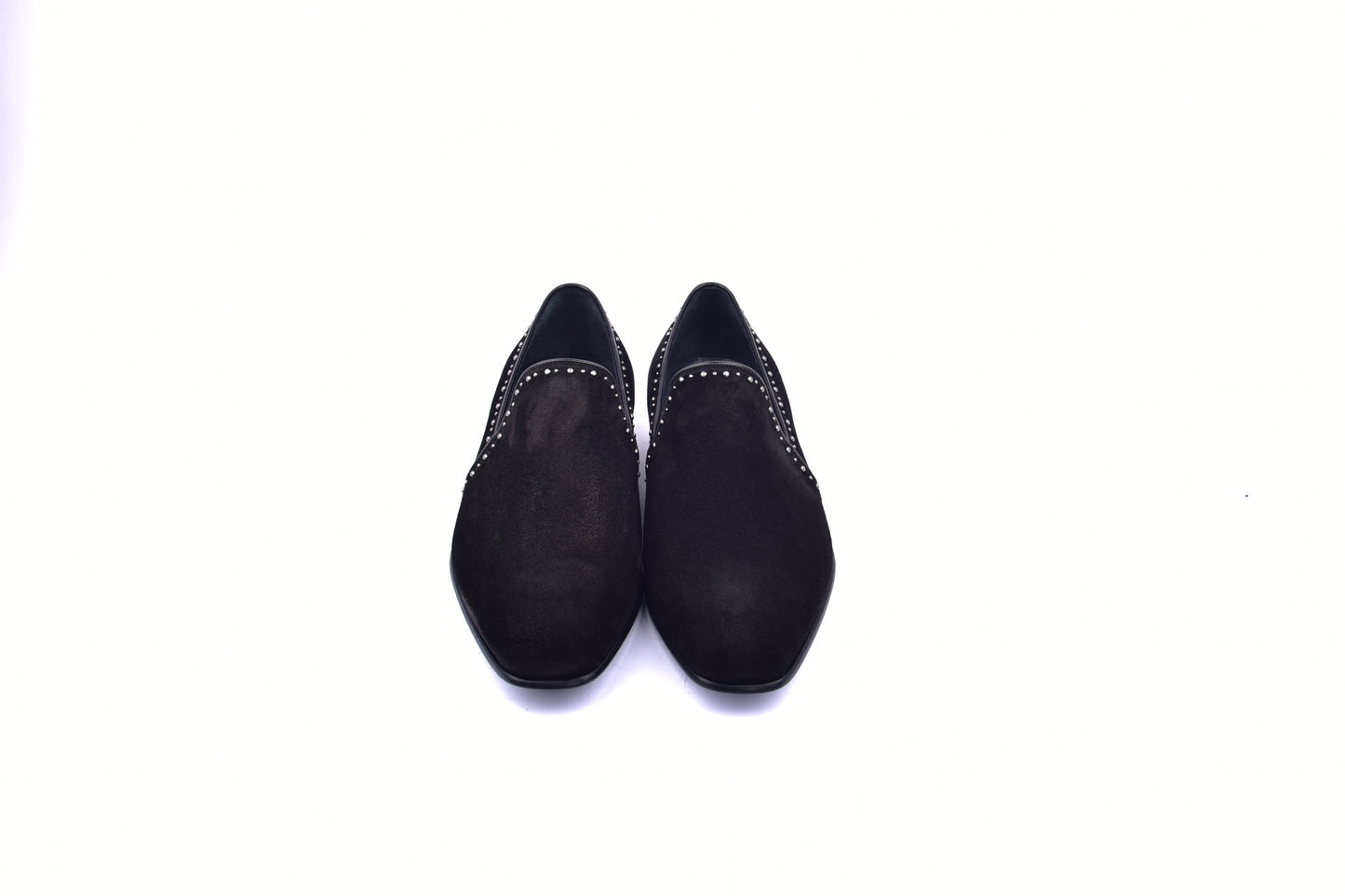C04-4981S Suede loafer with Studs- Black