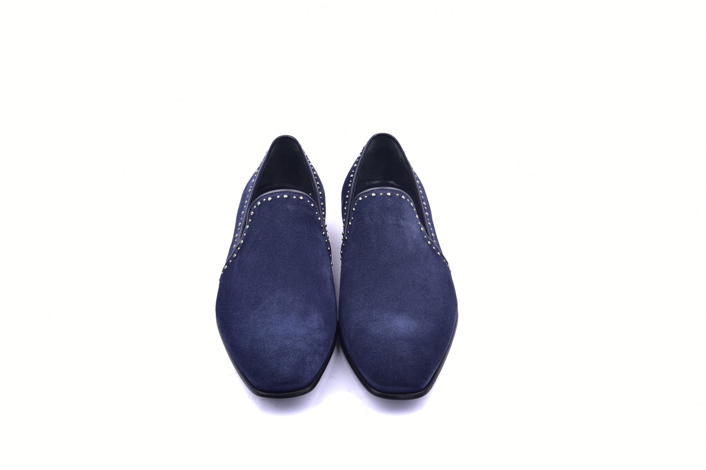 C041-4981S Suede loafer with Studs- Navy