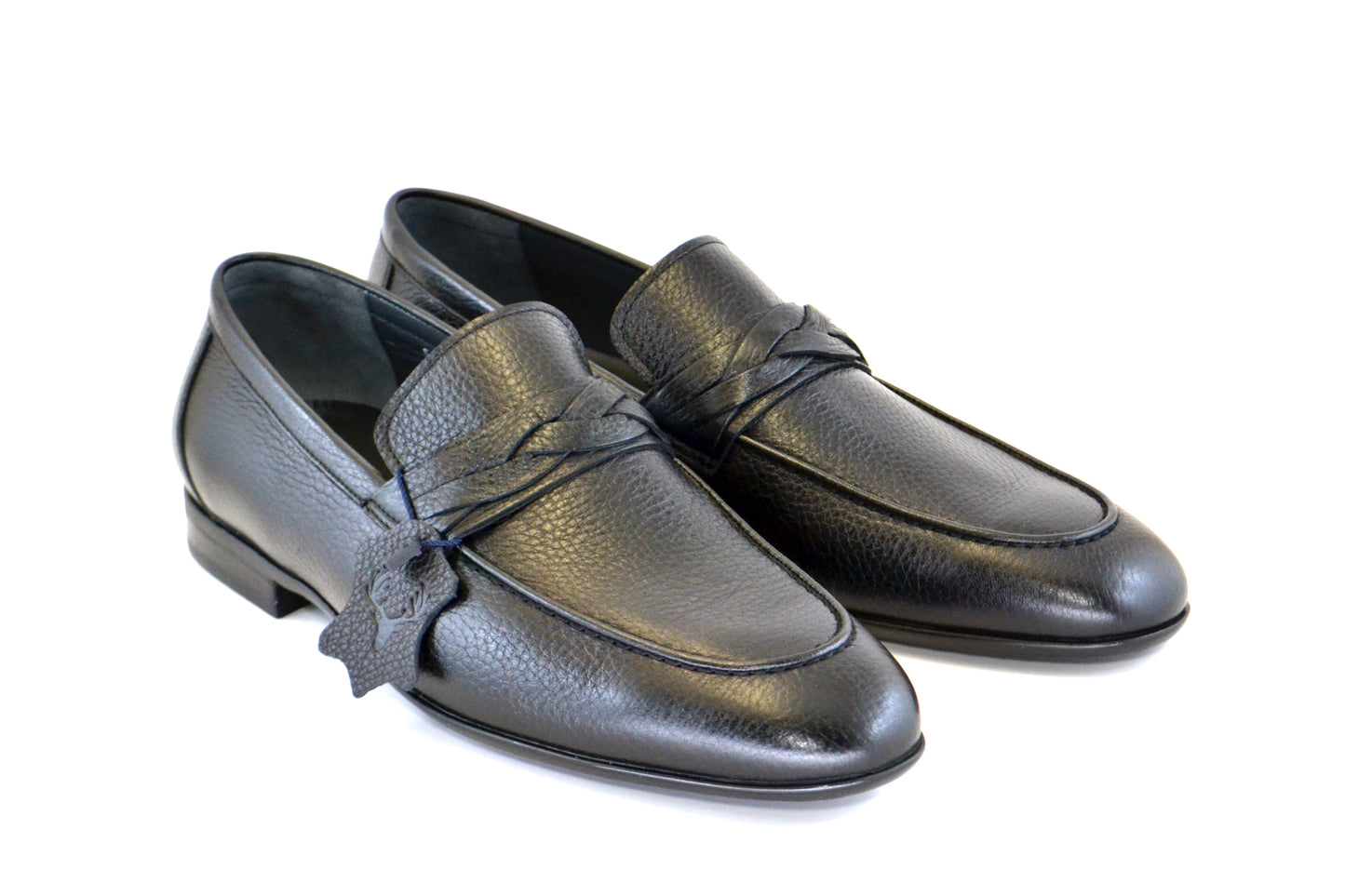 P00074- Suez Deer skin Loafer- Black