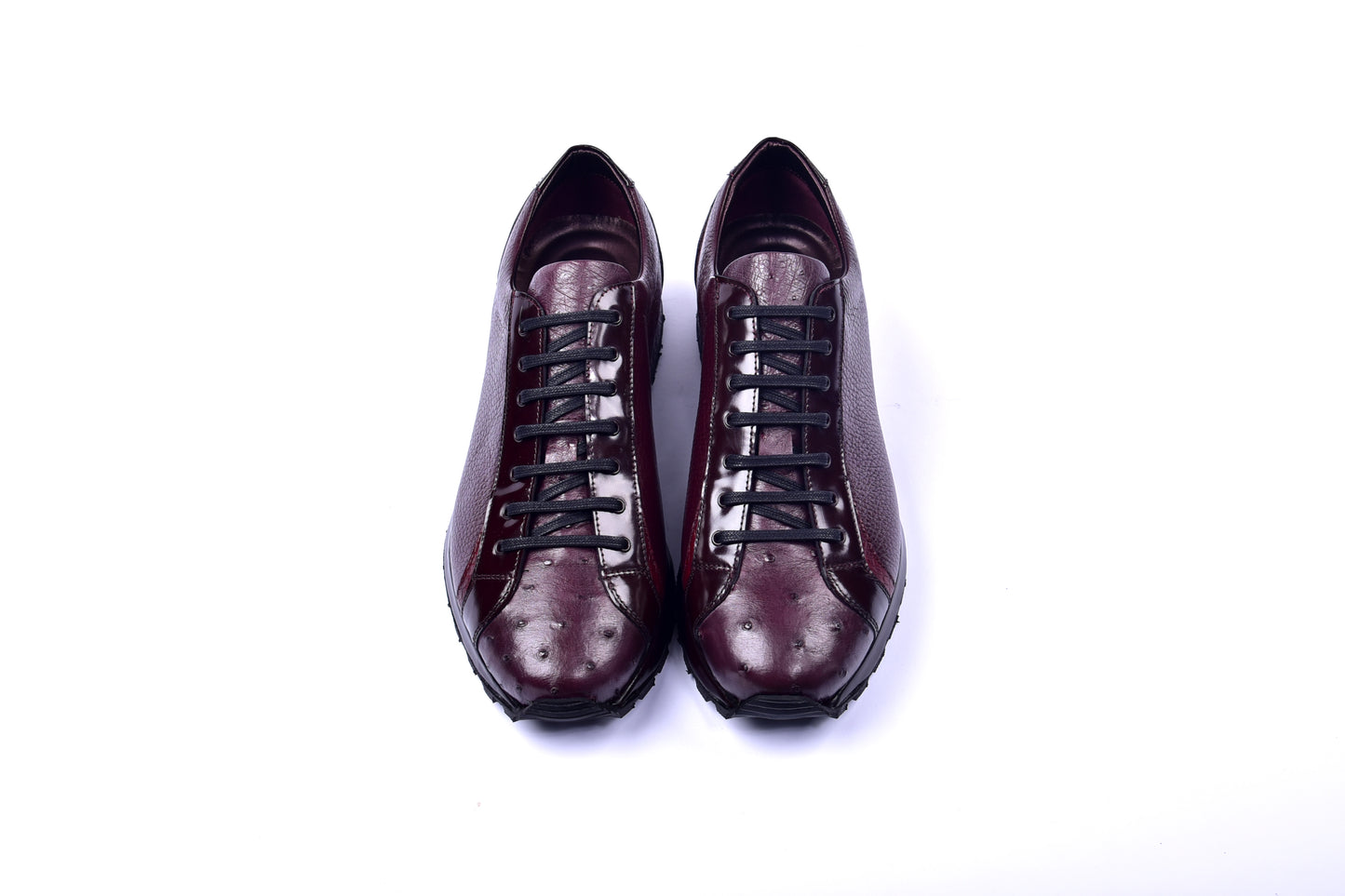 C0013041-5581  Genuine Ostrich Fashion Sneaker-  Burgundy