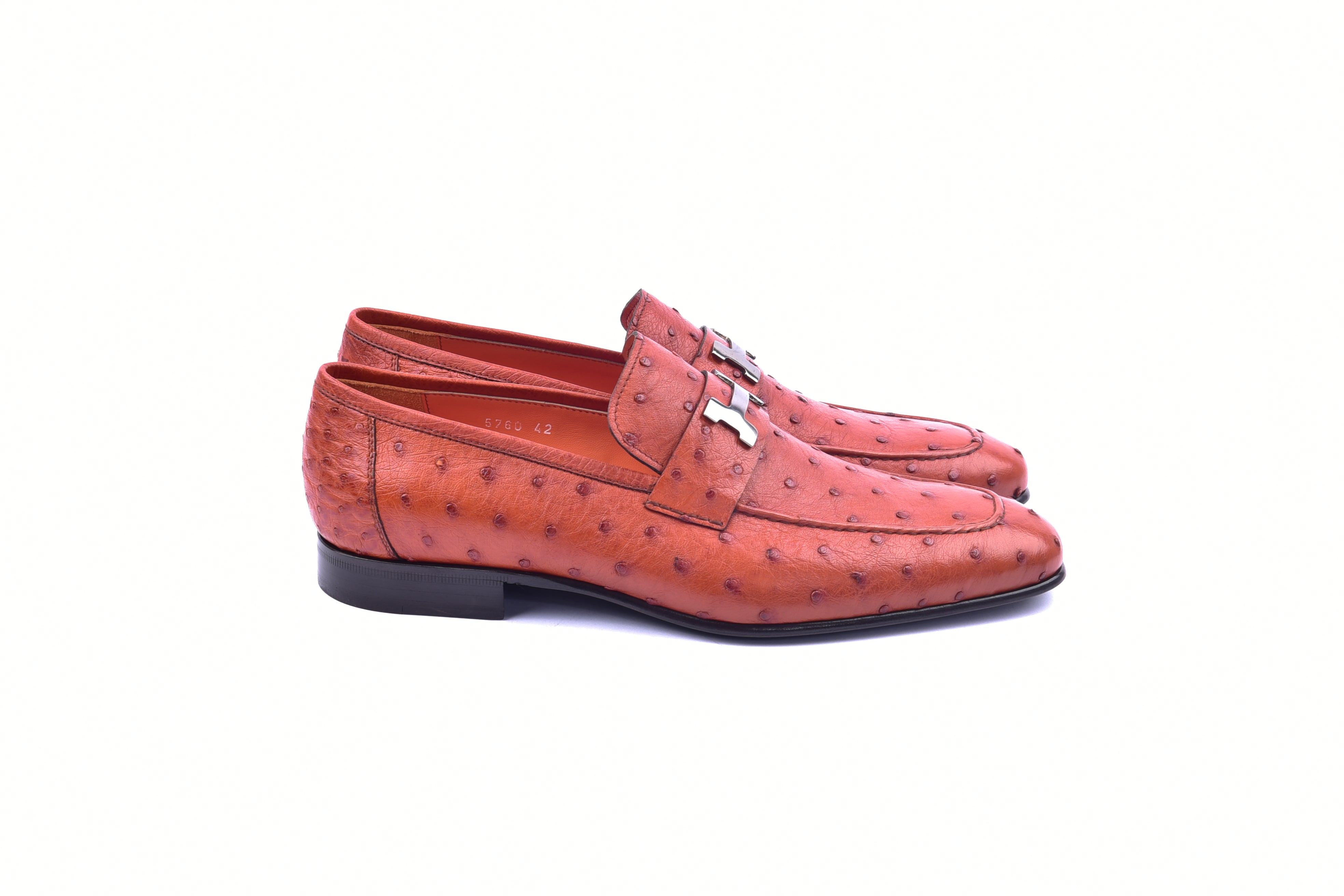 C02008-5760 H buckle -Orange Ostrich