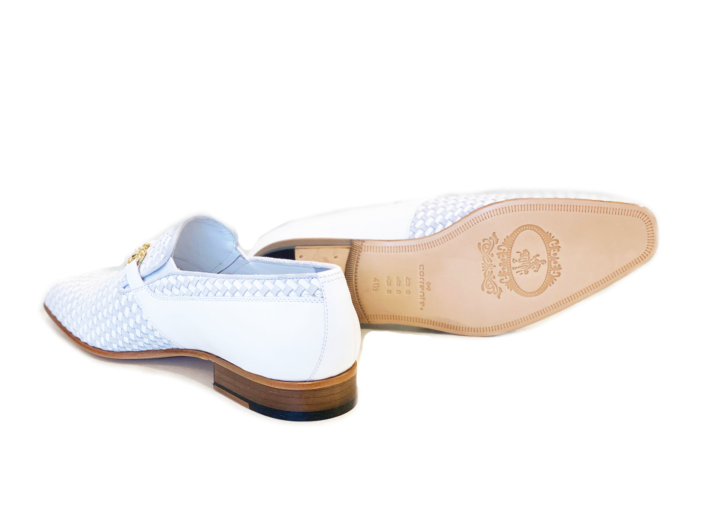 C0221-5776 Hand Made Woven Loafer White