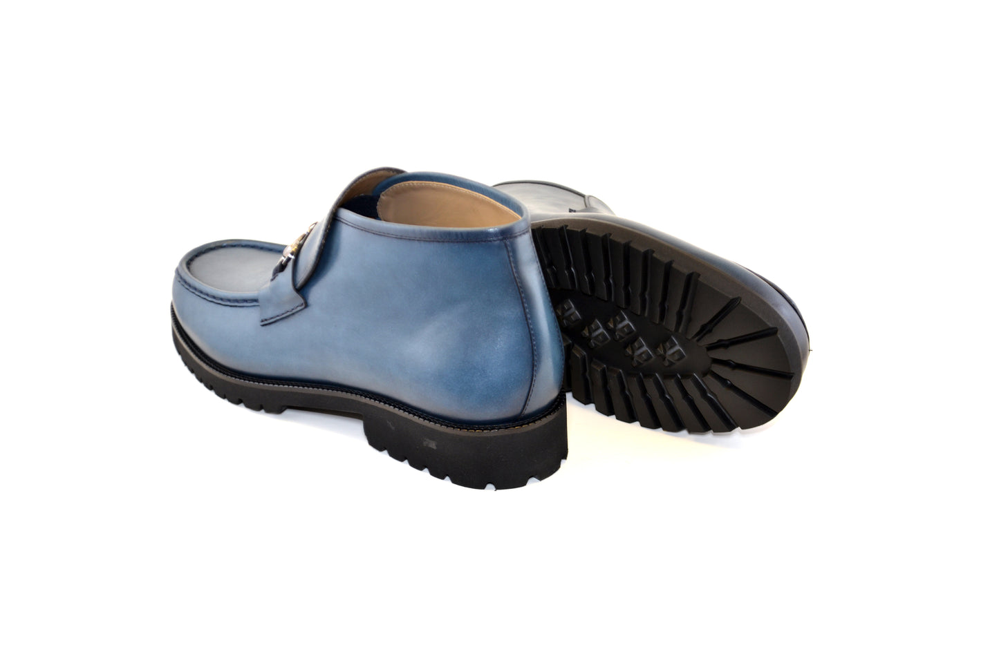 C031-5786 Bit Buckle Ankle boot-Ocean Blue