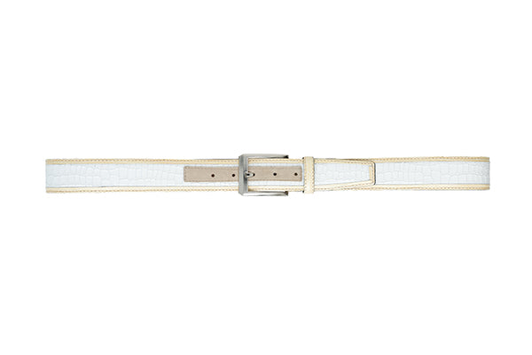 CBelt -5831- Design Leather Belt - White