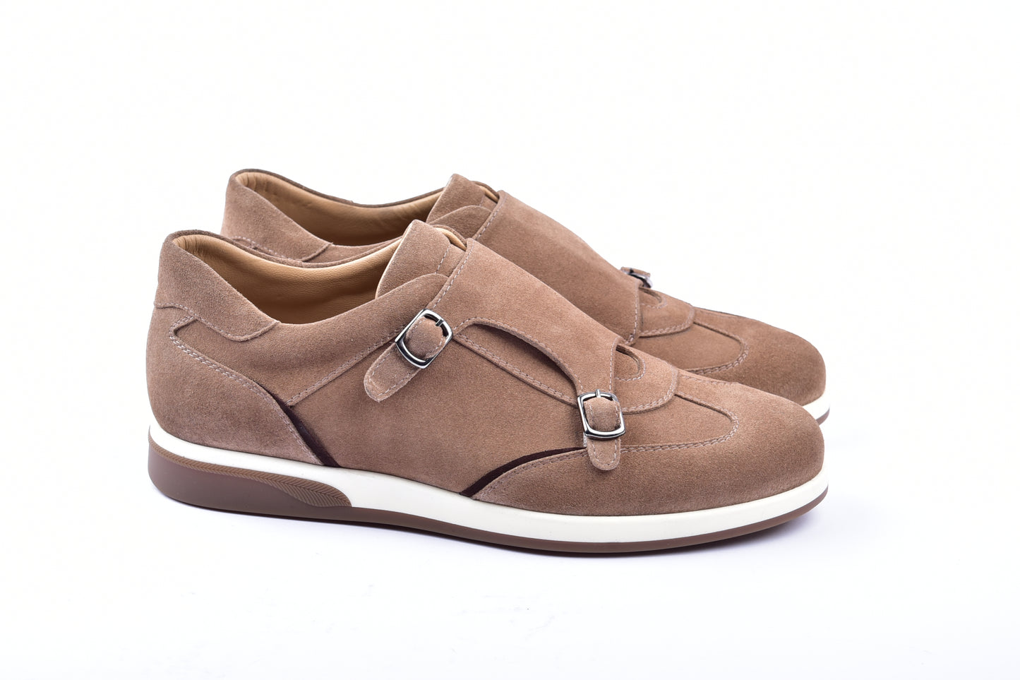 C001501-6000 Camel Suede Monkstrap Sneaker